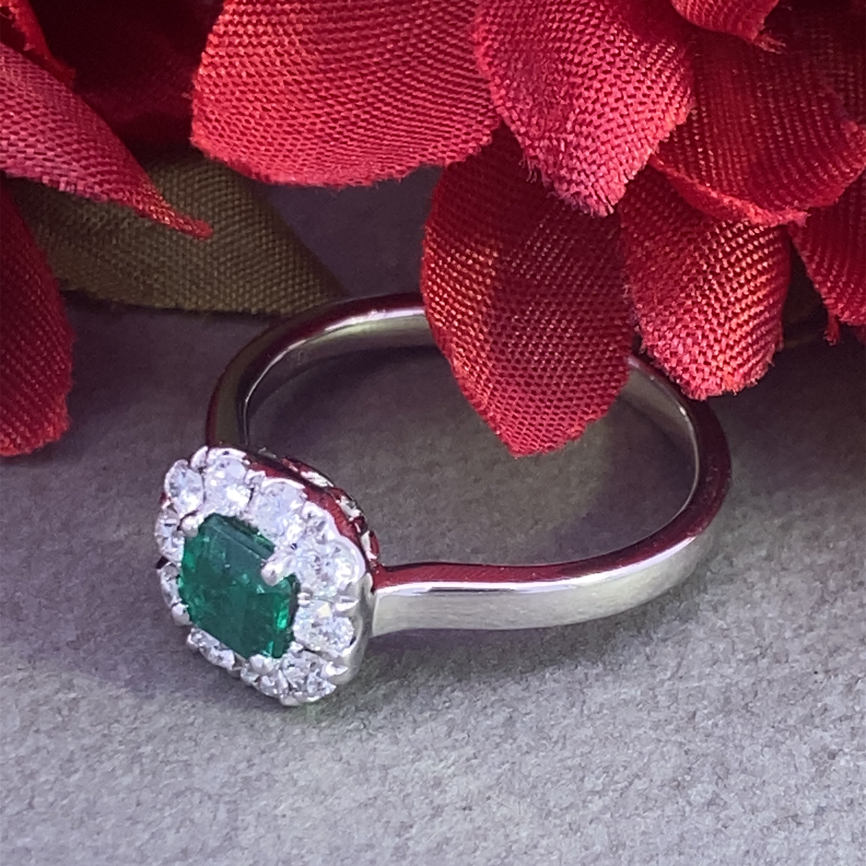 Lennon Emerald with Diamond Ring