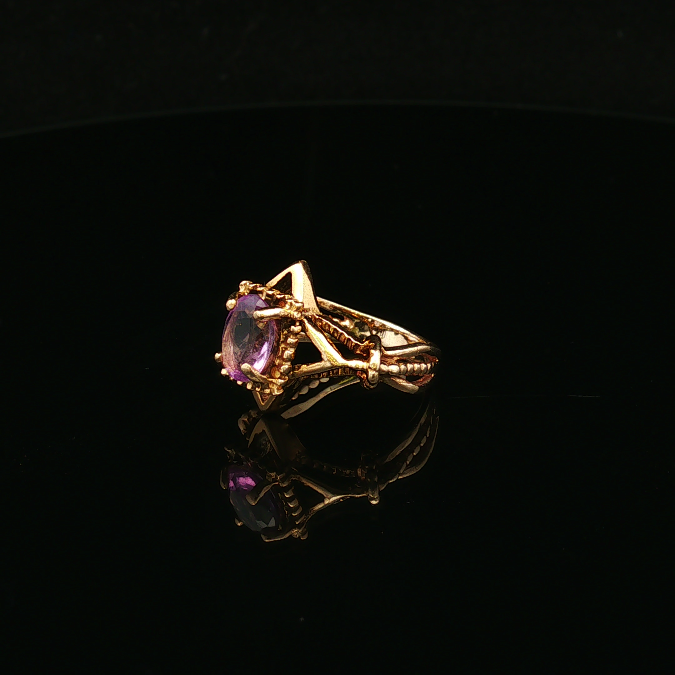 Ruthelle Yellow Gold Amethyst Ring