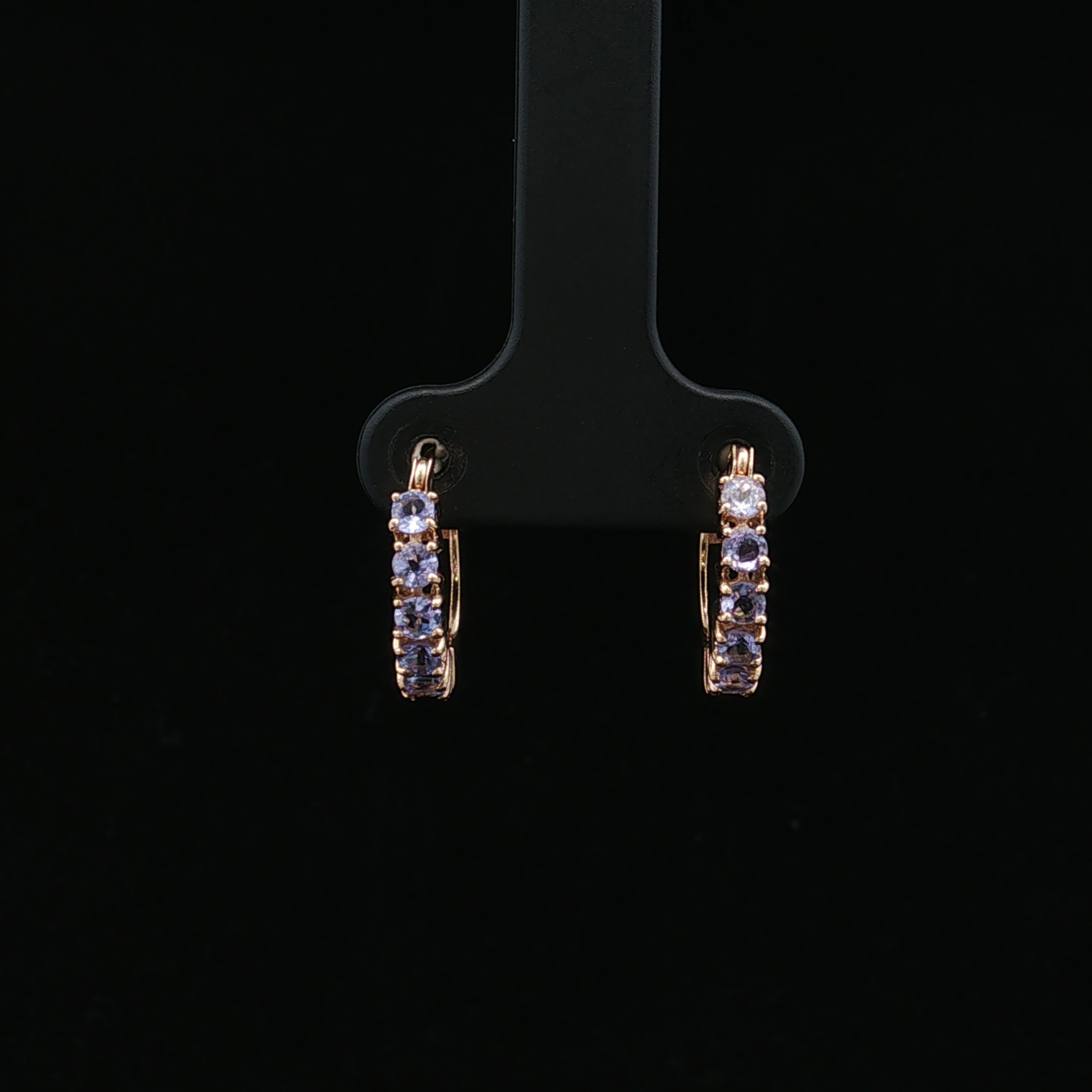 Ardenelle 14KY .48 CTW Tanzanite Hoop Earrings