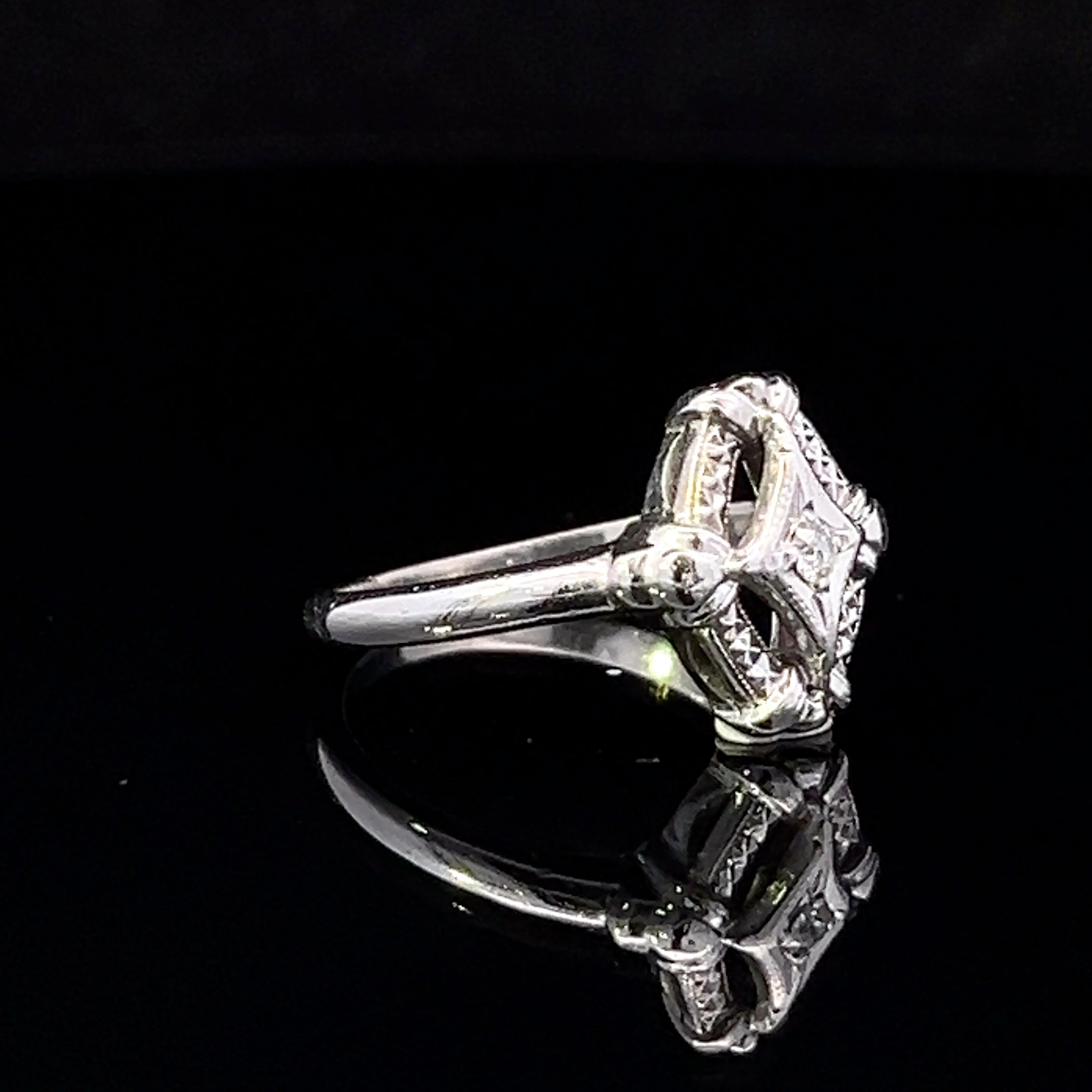 Sandra 14K White Gold Kite-Shaped Diamond Ring