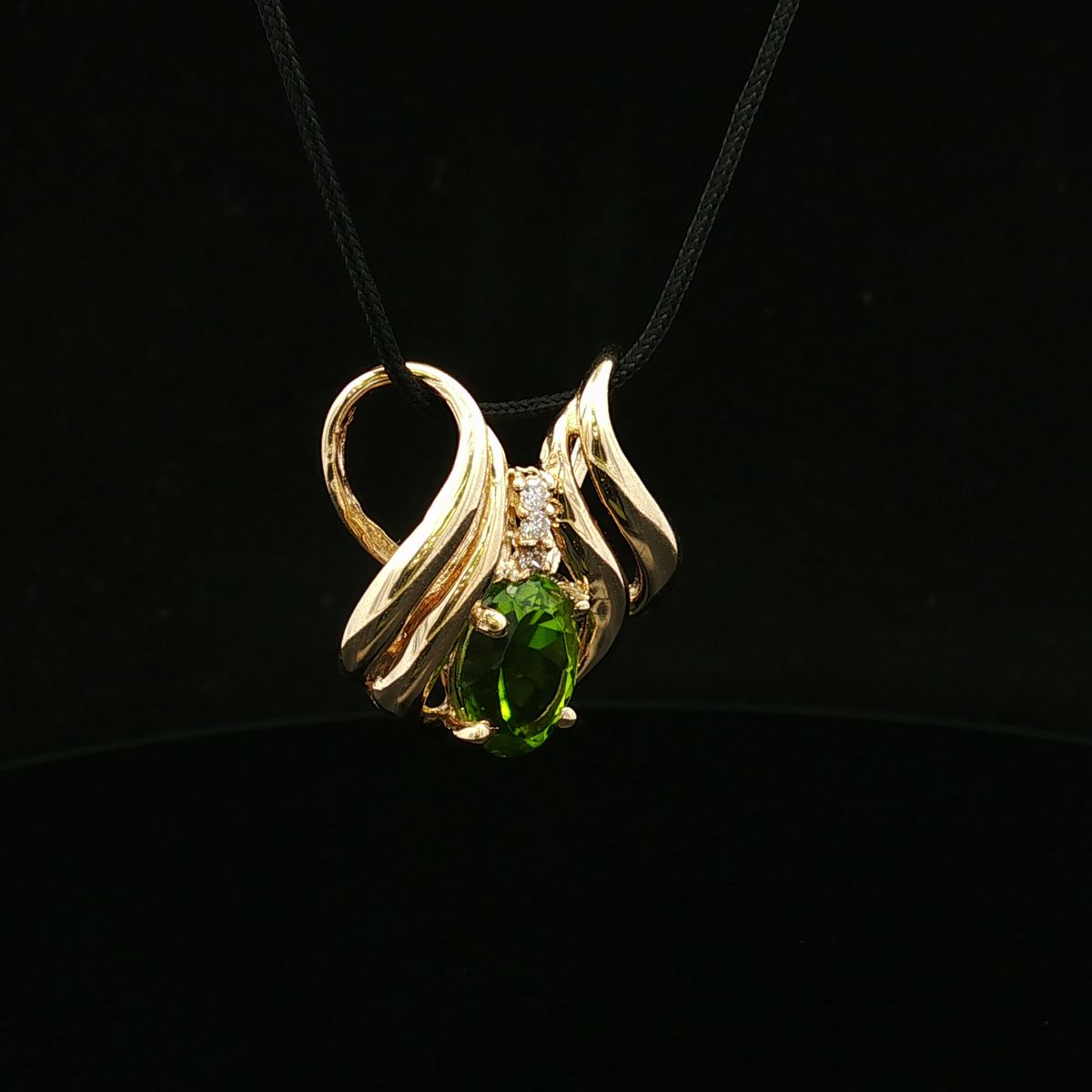 Taliarose 14K Peridot & Diamond Slide Pendant
