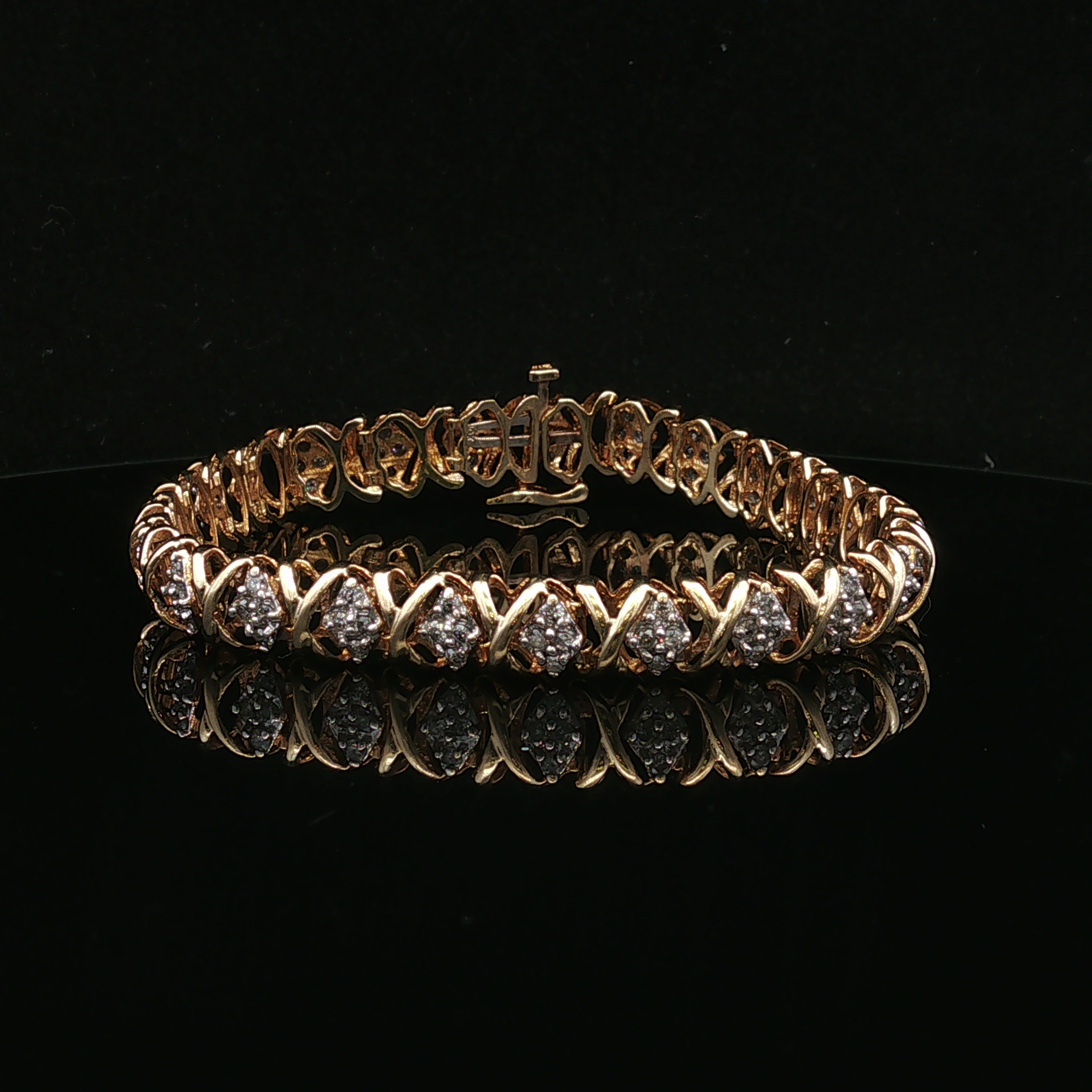 Gemmarose 10K Two-Tone 1.50 CTW Diamond Bracelet