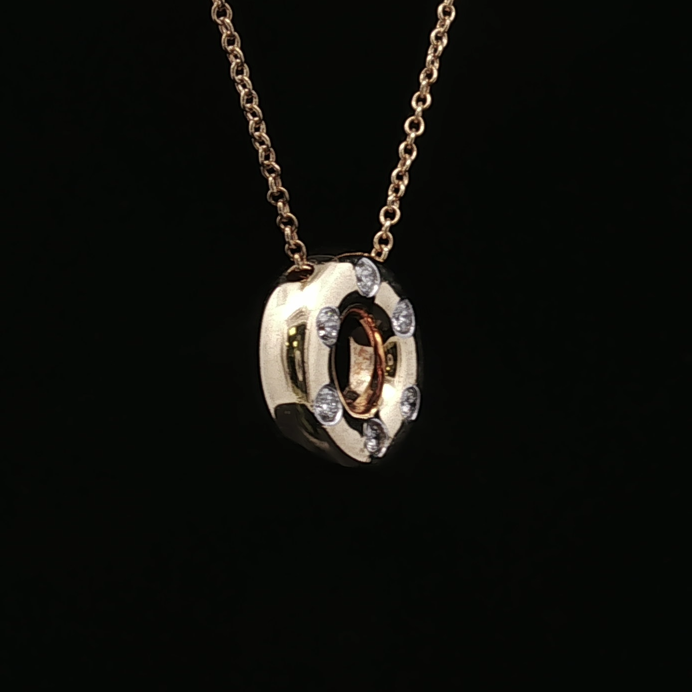 T&Co. Etoile Two-Tone Diamond Circle Necklace