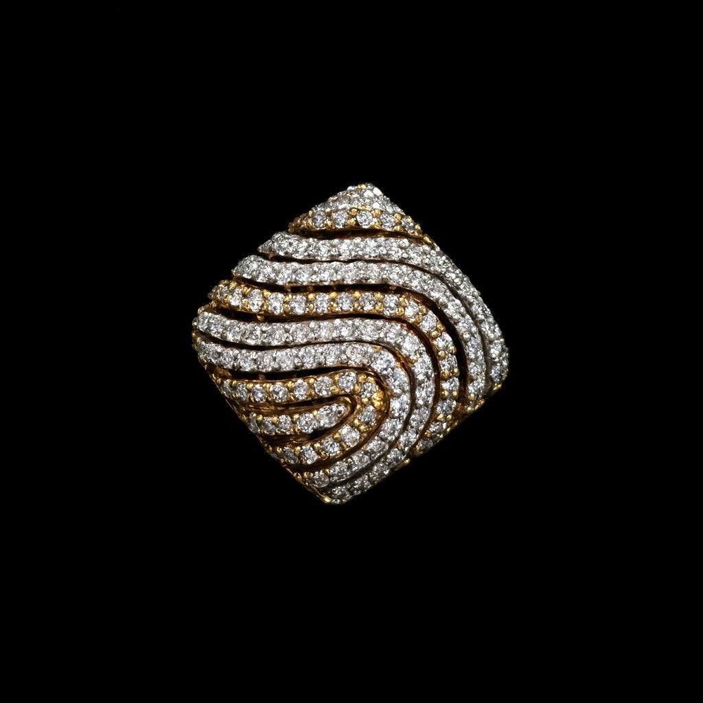 Lyric 14K Two-Tone Diamond Pillow Wave Pendant