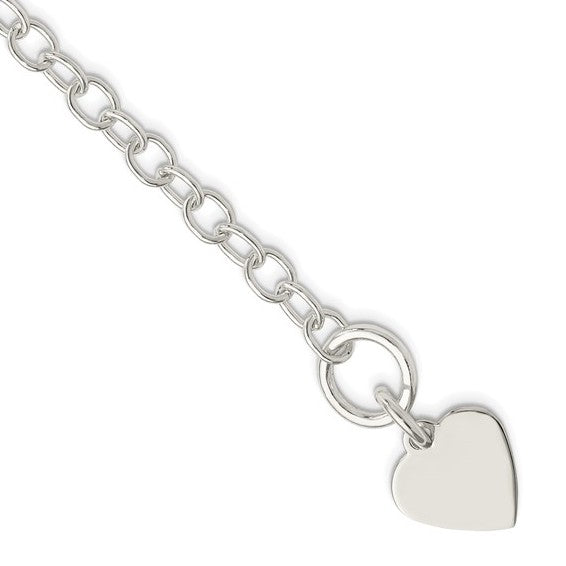 Sterling Silver Irene Heart Toggle Bracelet