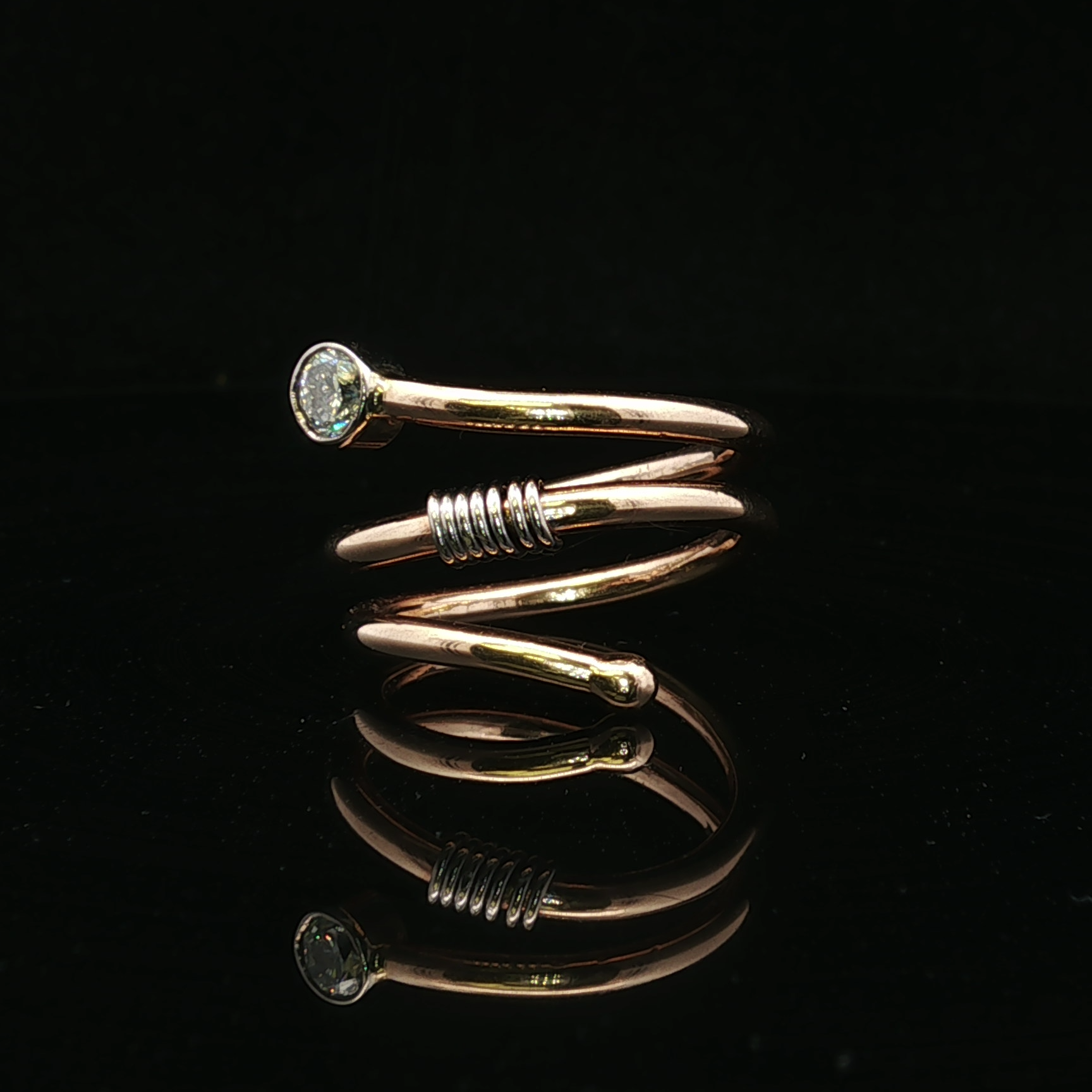 Miah Two-Tone 14K Wrap Ring with 0.33ct Diamond