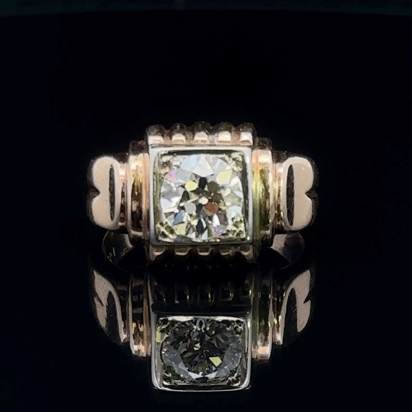 Cher 14K Yellow Gold Fashion Ring with 1.60ct F SI2 Diamond