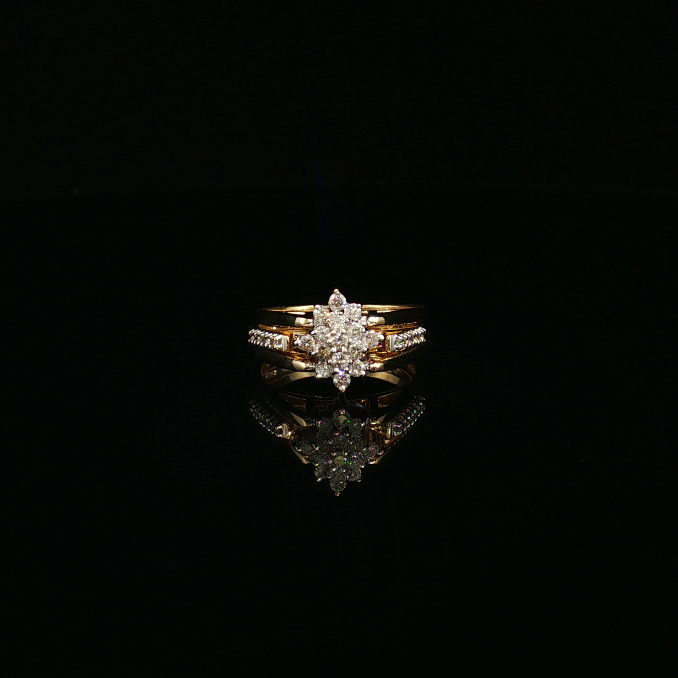 Bryony 14K Two-Tone Pink Sapphire & Diamond Ring Set