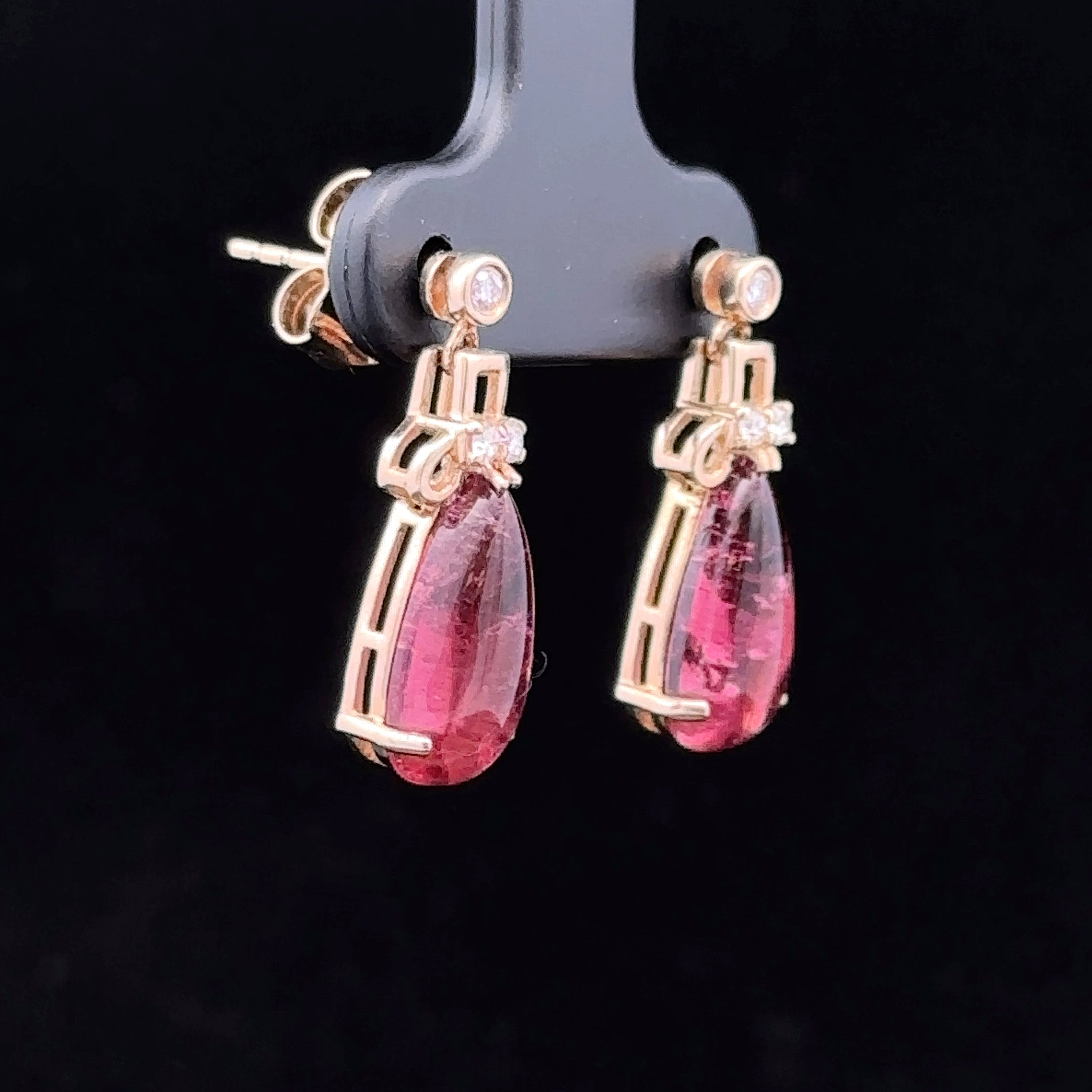 Paislee Gold Earrings with Tourmaline