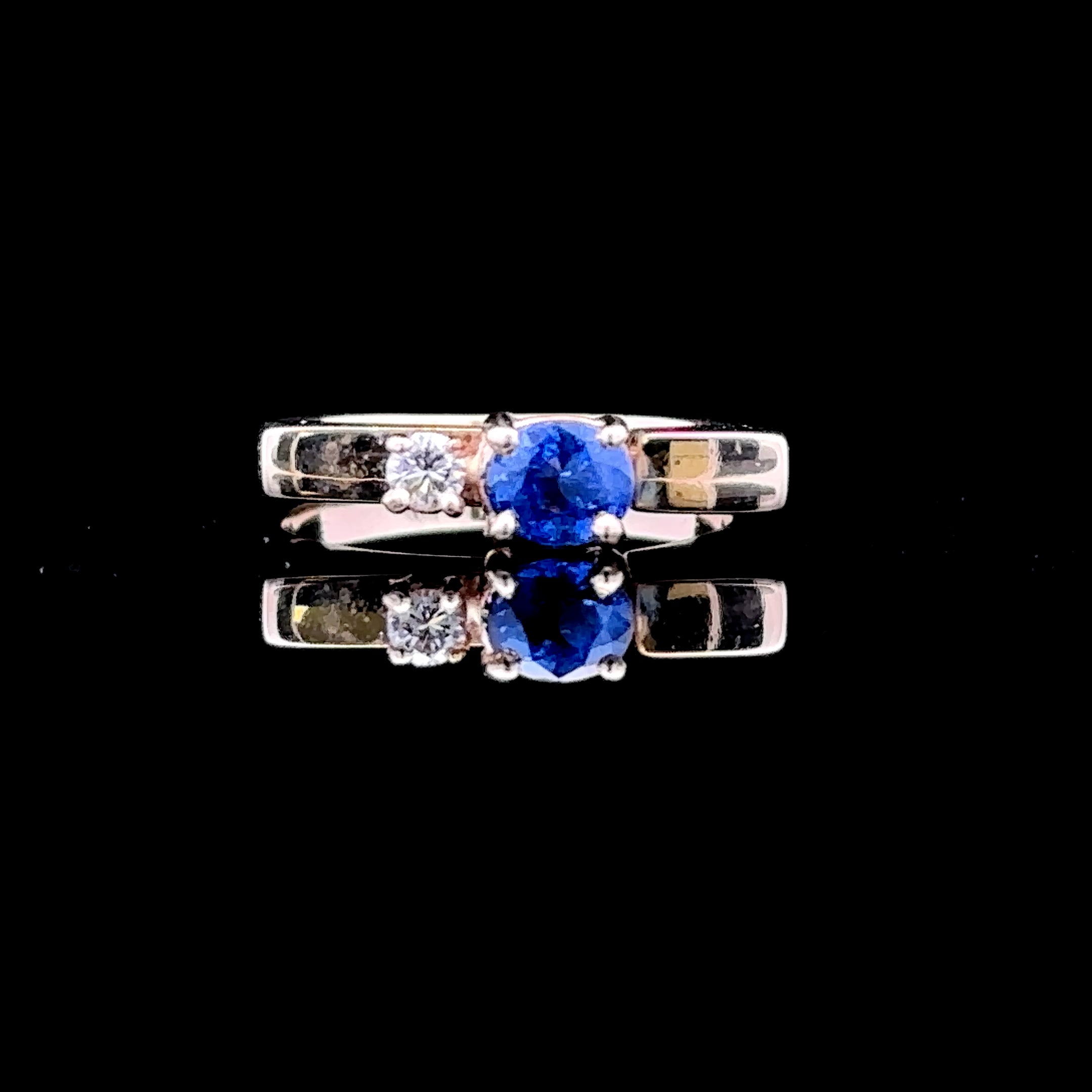 Lilian 14K Yellow Gold Sapphire and Diamond Ring
