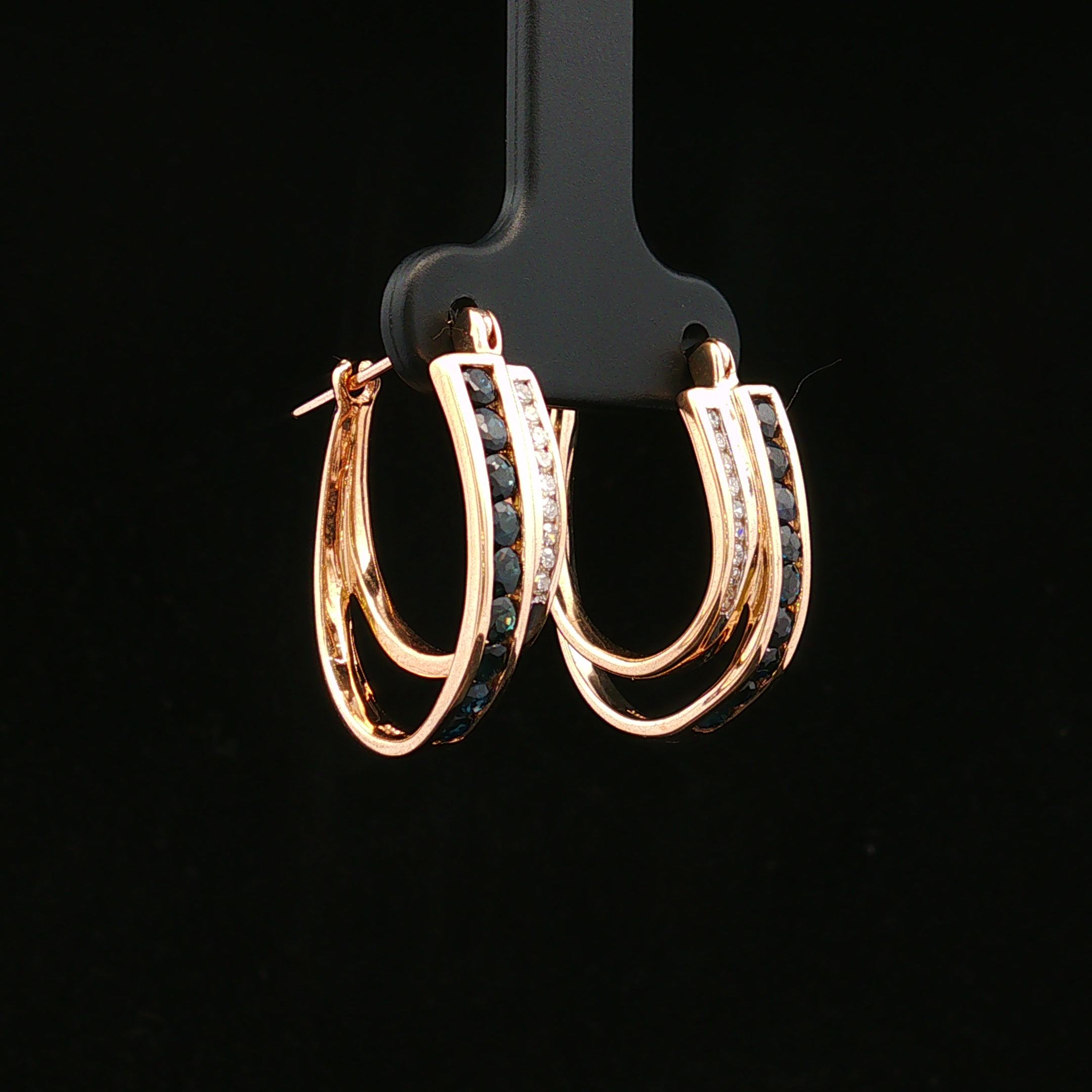 Lenarose 14K Sapphire & Diamond Double Hoops