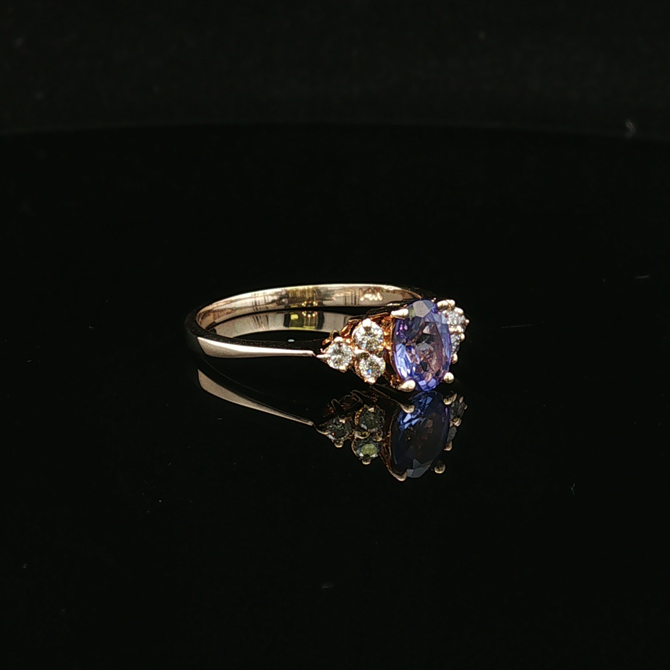 Adiralyn 14KY .85 CT Oval Tanzanite & .21 CTW Diamond Ring