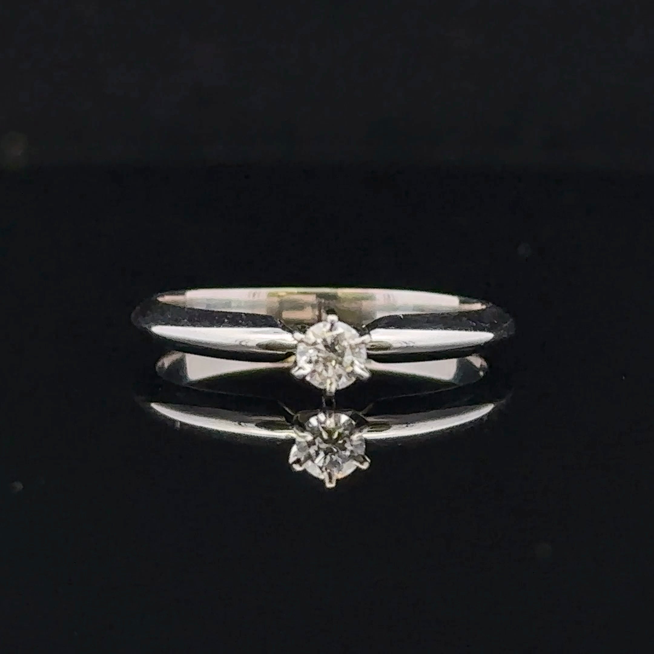 Virginia 14KW .13CT Round Diamond Engagement Ring