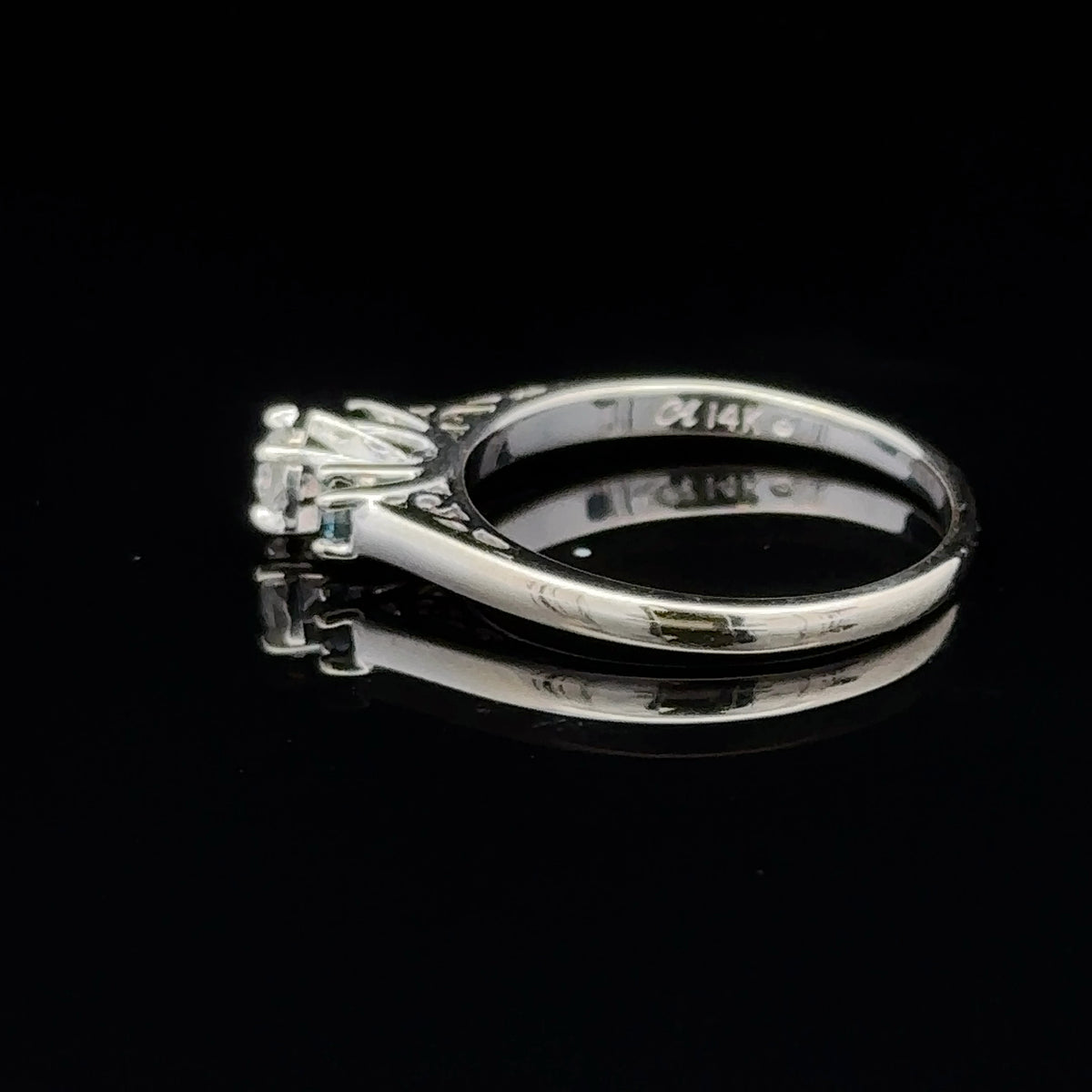 Taliyah 14k White Gold Diamond & Sapphire Engagement Ring