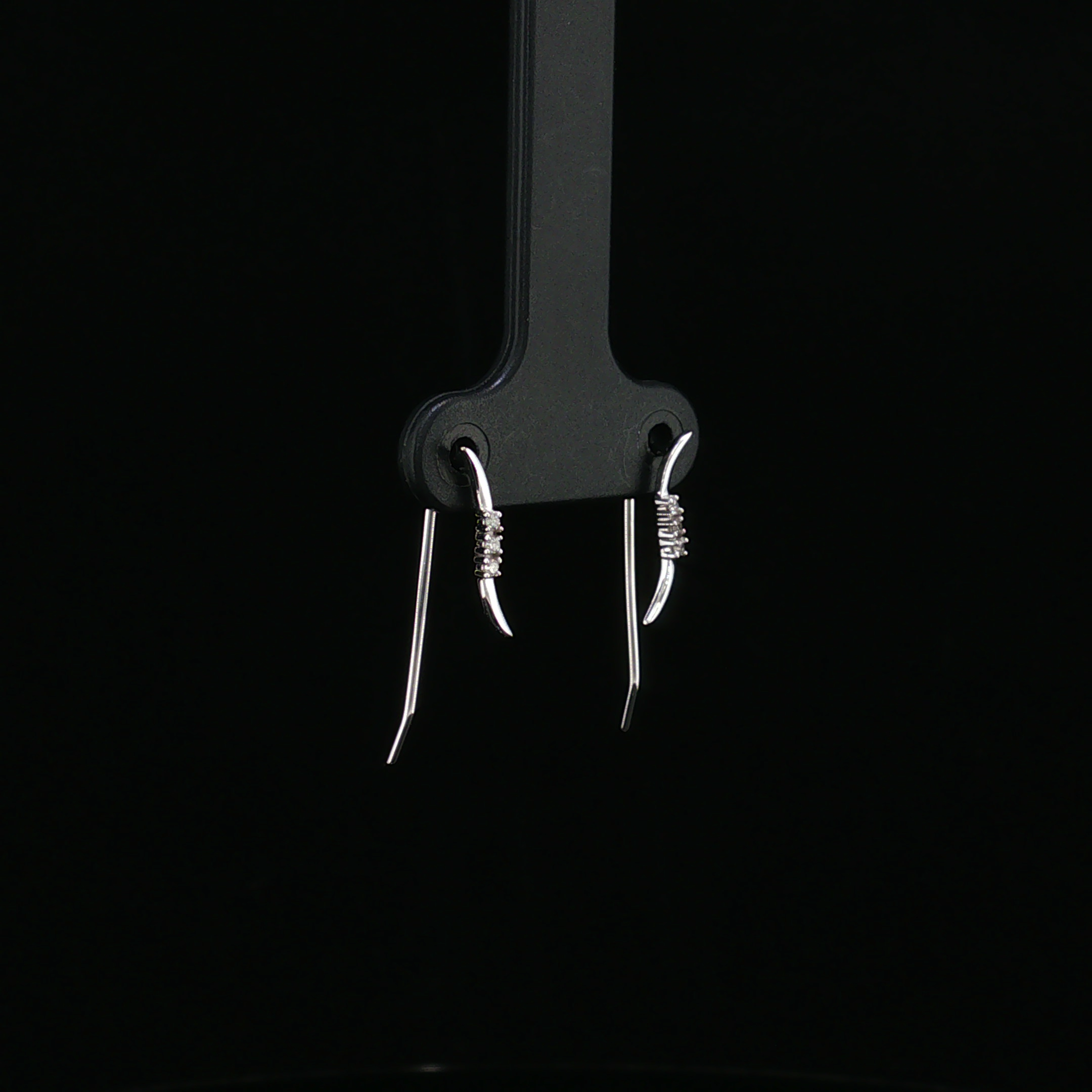 Oleta 14K White Gold Diamond Ear Crawlers