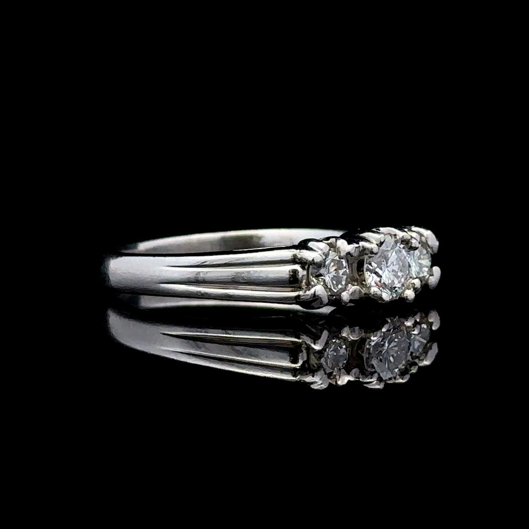 Sienna Platinum 3-Stone Diamond Engagement Ring, Size 8