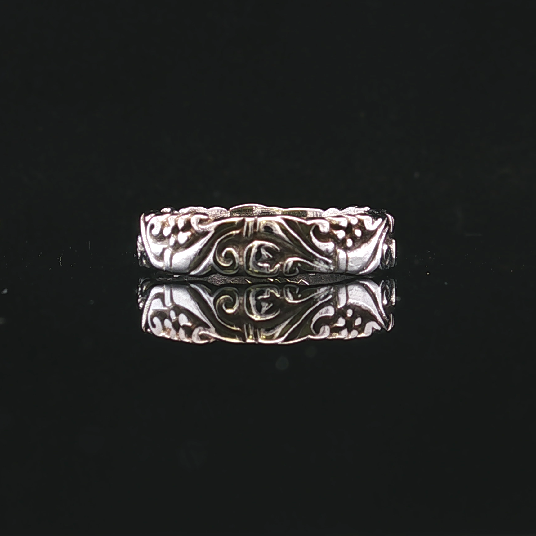 Irene 14K White Gold Floral Band Ring