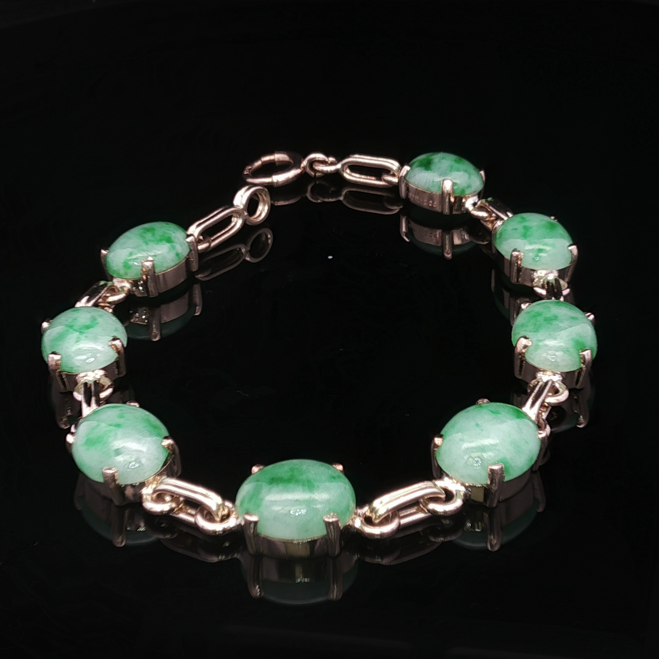Eleanore Jade Link Bracelet 14K Gold