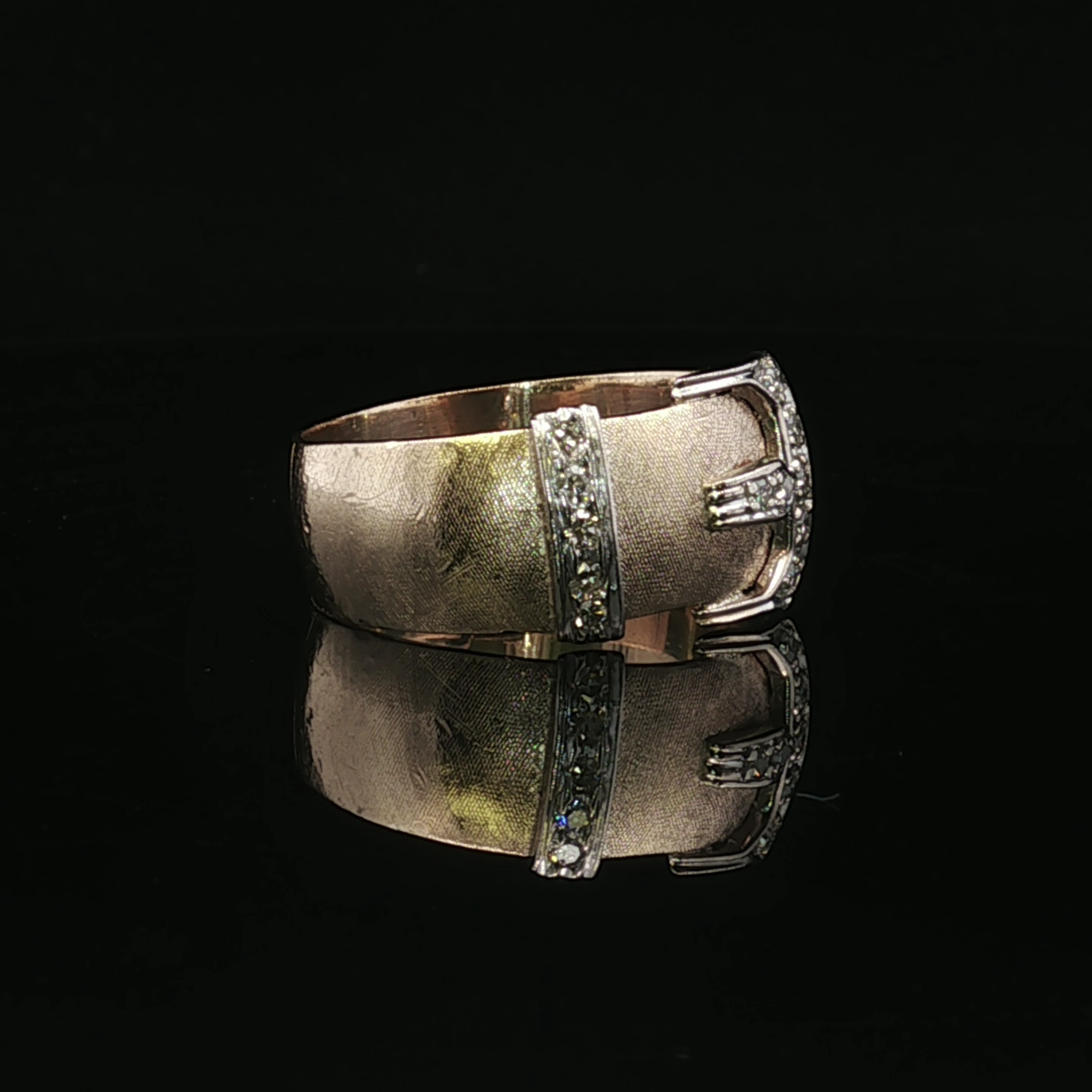 Kathleen 14K Yellow Gold Diamond Belt Ring