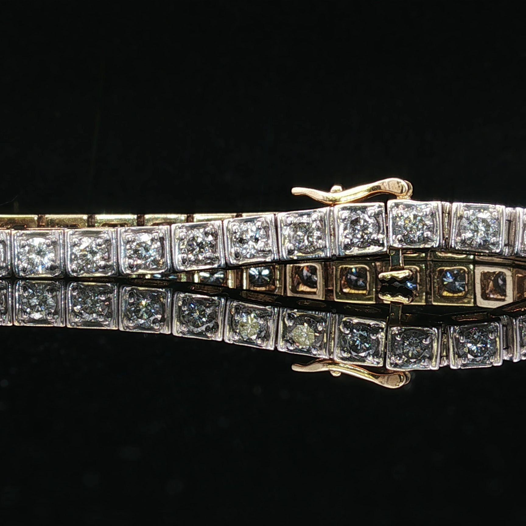 Chelsea Two-Tone 14K Gold Tennis Bracelet with 3.00ctw Diamonds