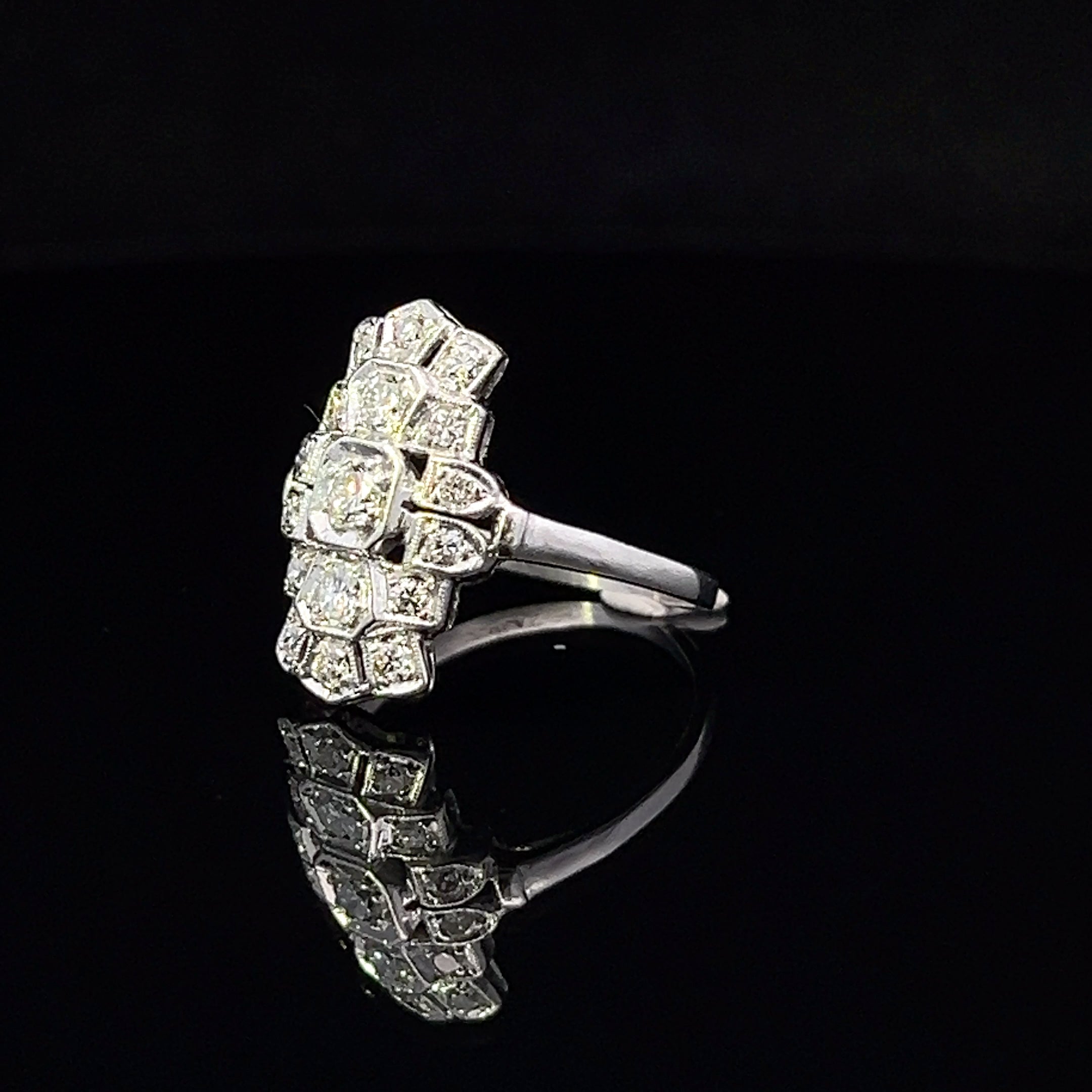Landry Platinum Vintage Diamond Ring – 0.50 CTW