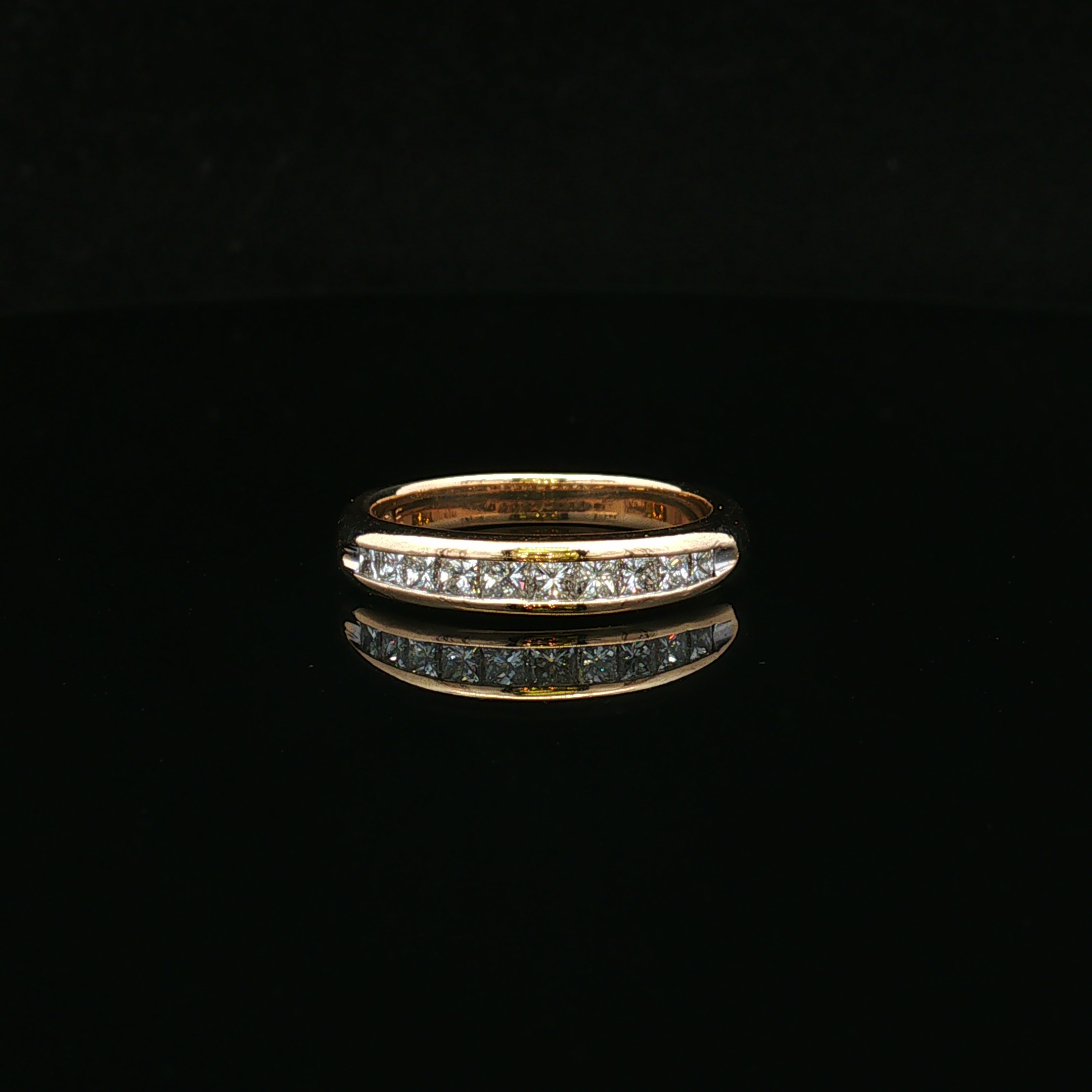 Wrena 14KY .36 CTW Princess Cut Diamond Anniversary Band