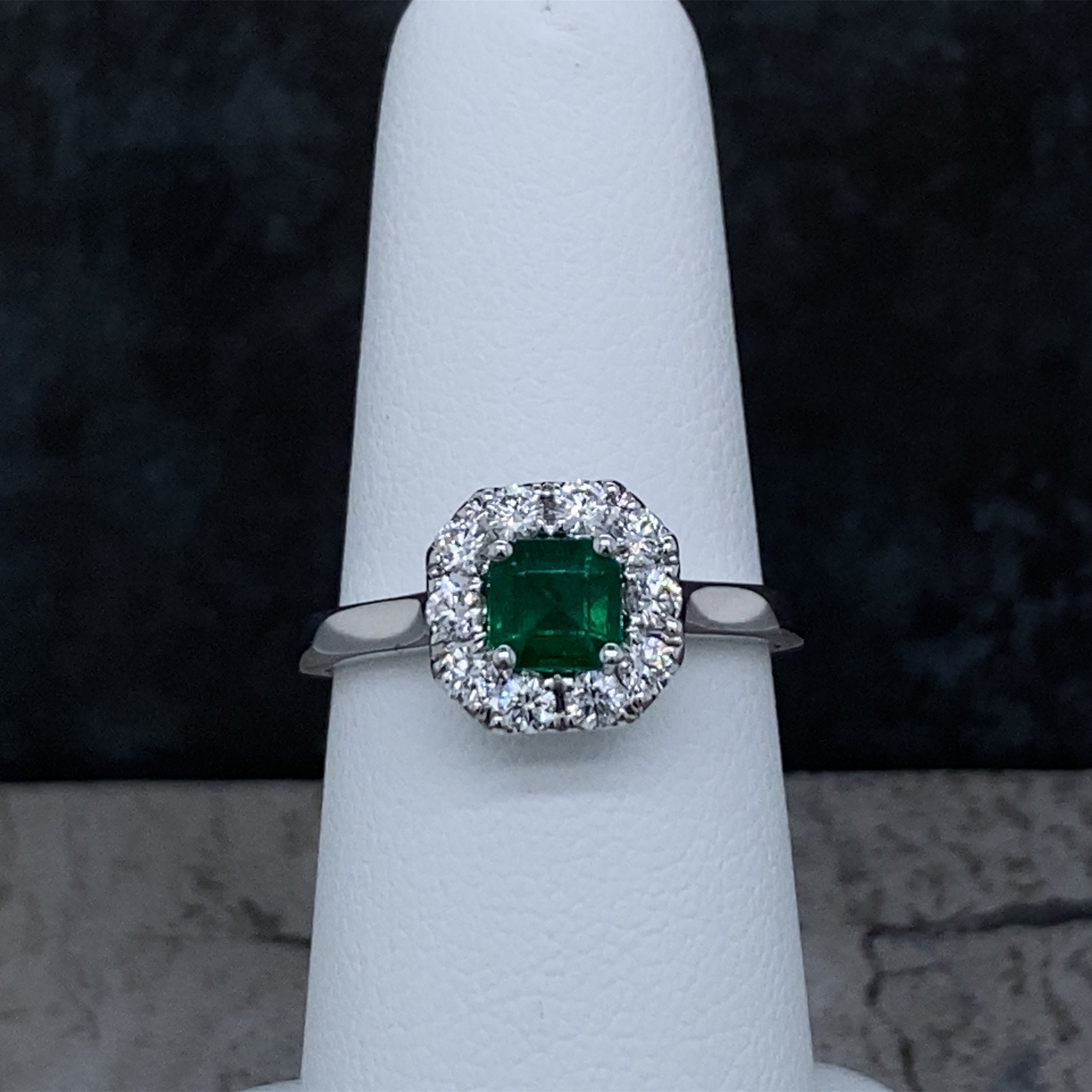Lennon Emerald with Diamond Ring