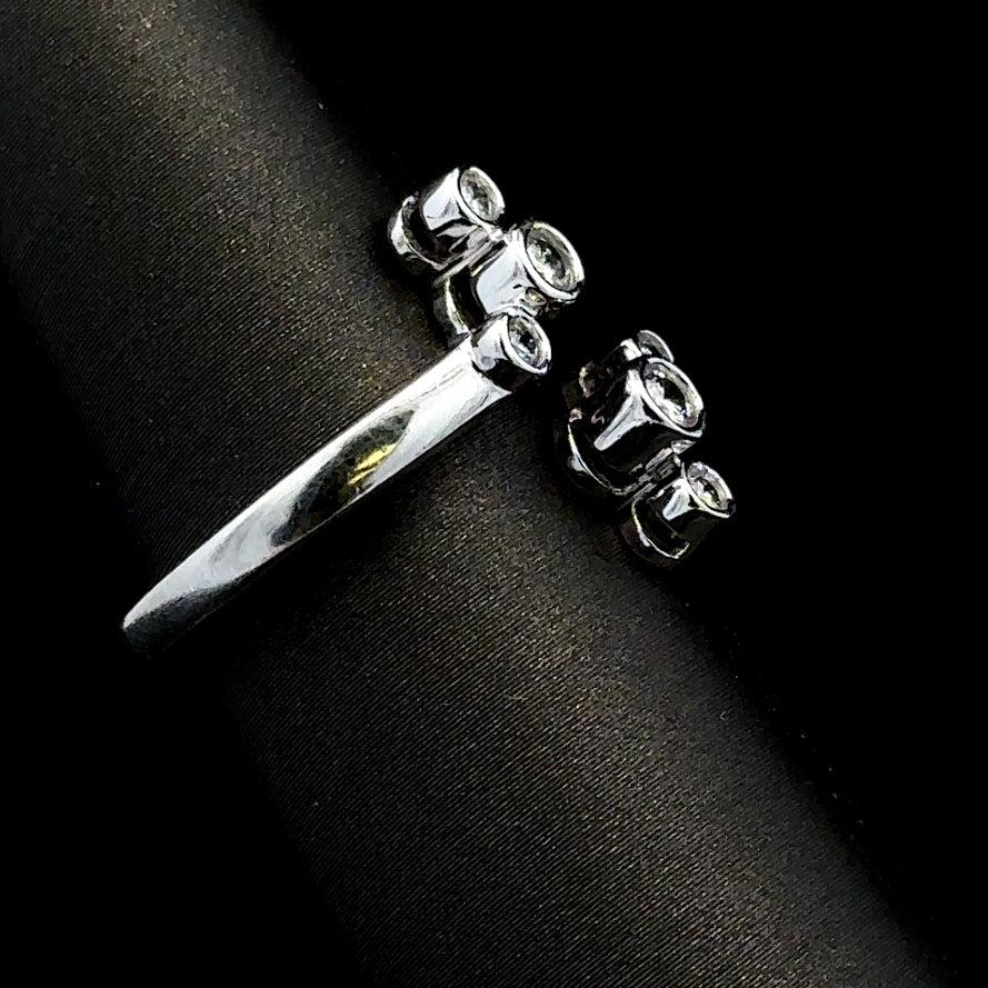 Aniyah 14K White Gold .44 Ct Six-Stone Bezel Set Ring