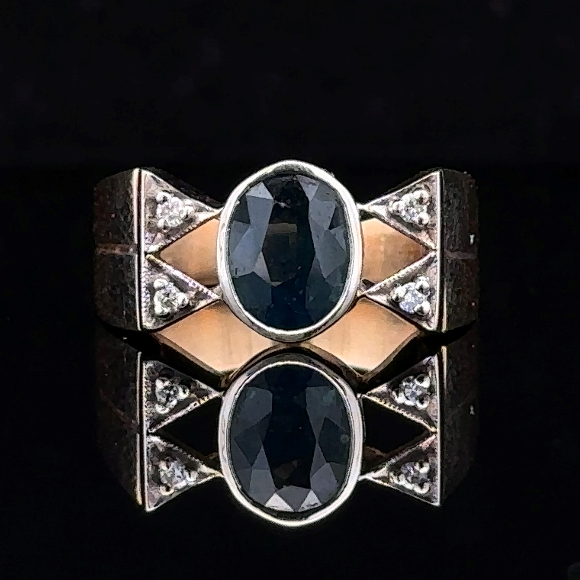 Jane Sapphire And Diamond Ring