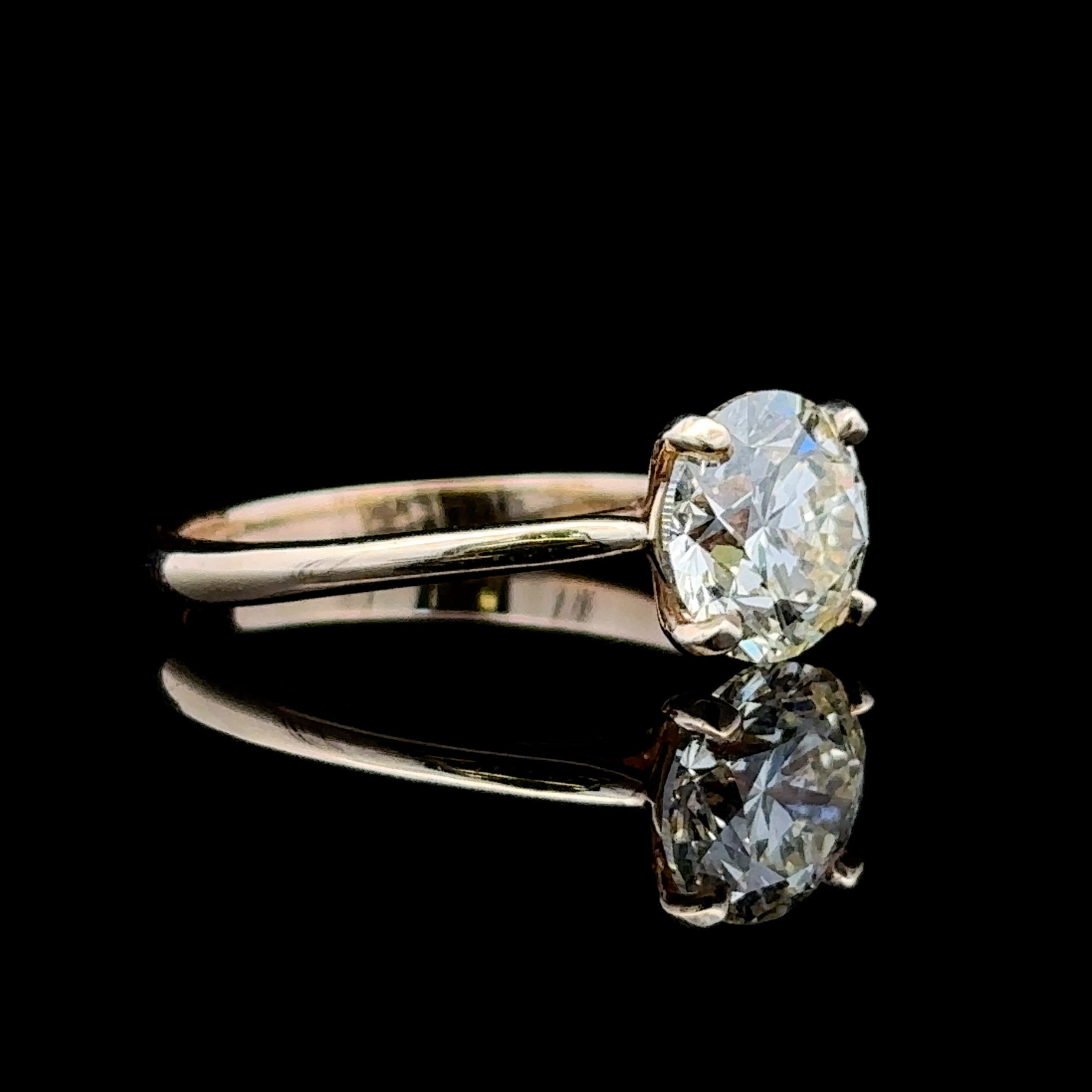 Alaina 14K Yellow Gold Engagement Ring with 2.10ct K VS2 Diamond