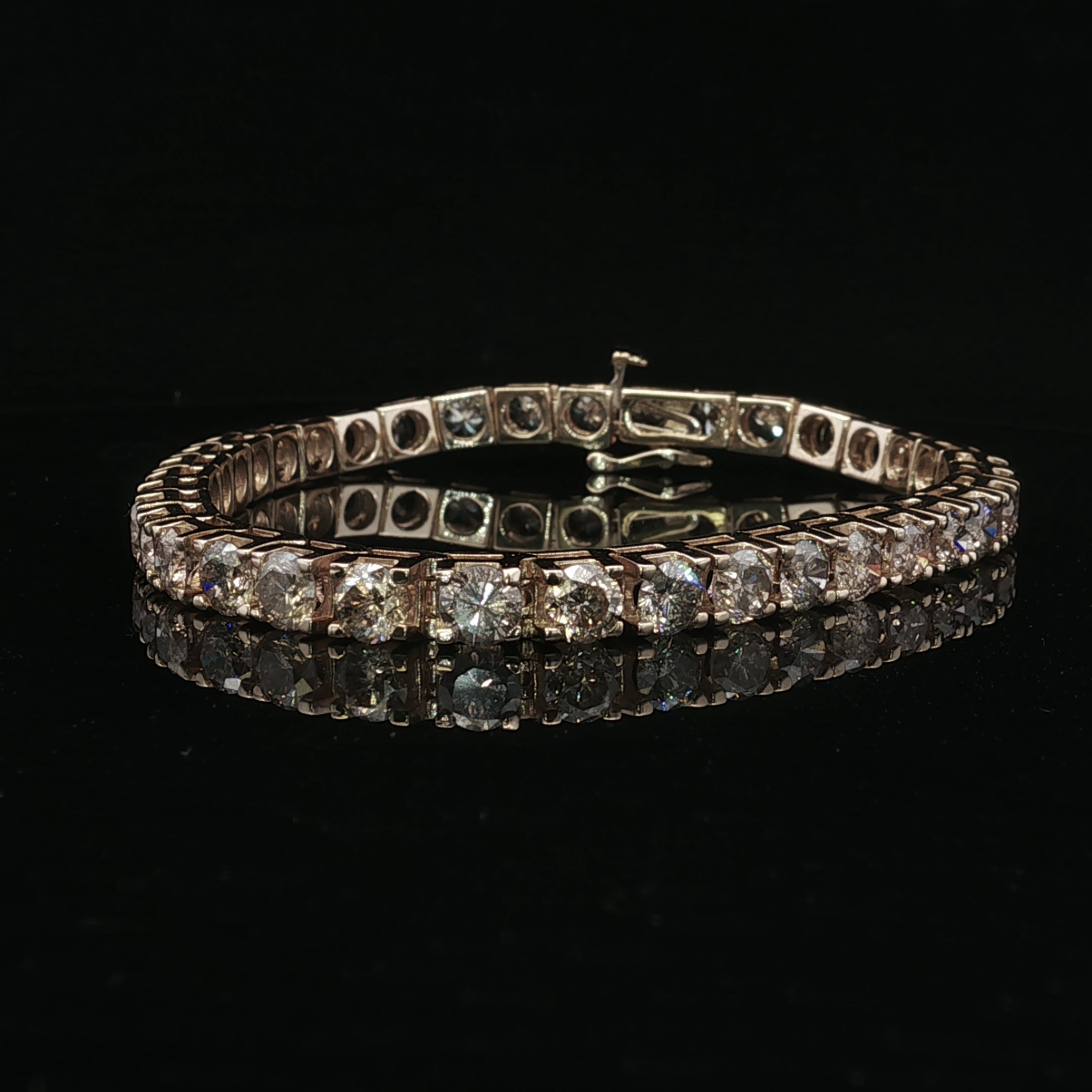 Sandra 14K Yellow Gold Diamond Tennis Bracelet