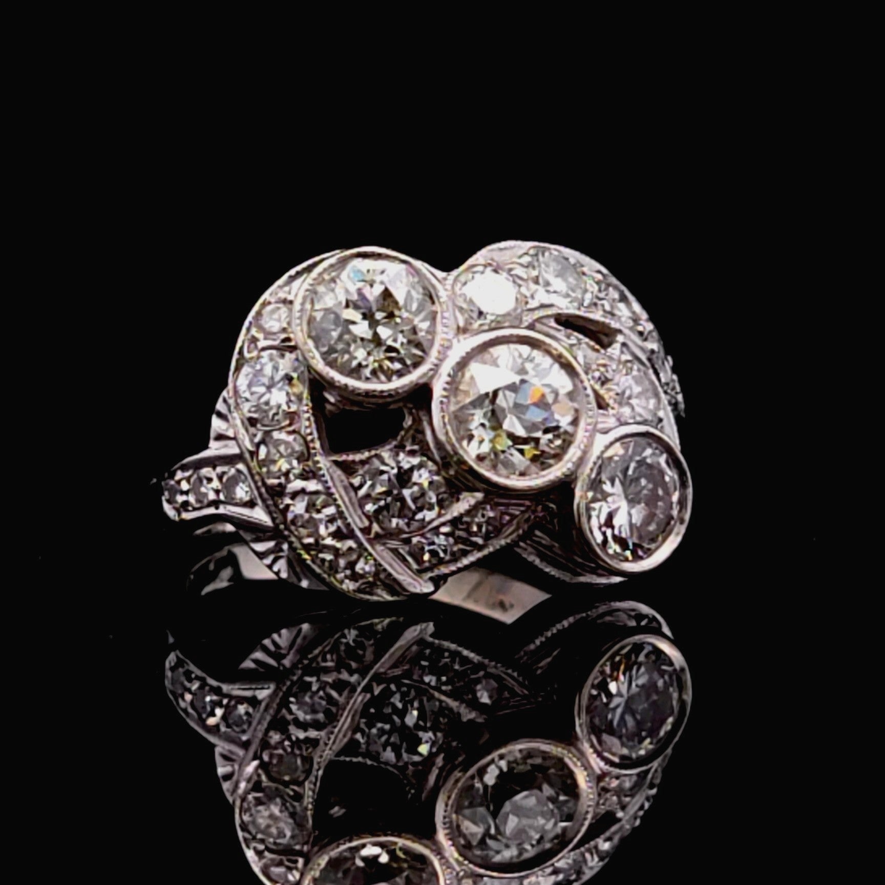 Myah Vintage White 10K Diamond Ring