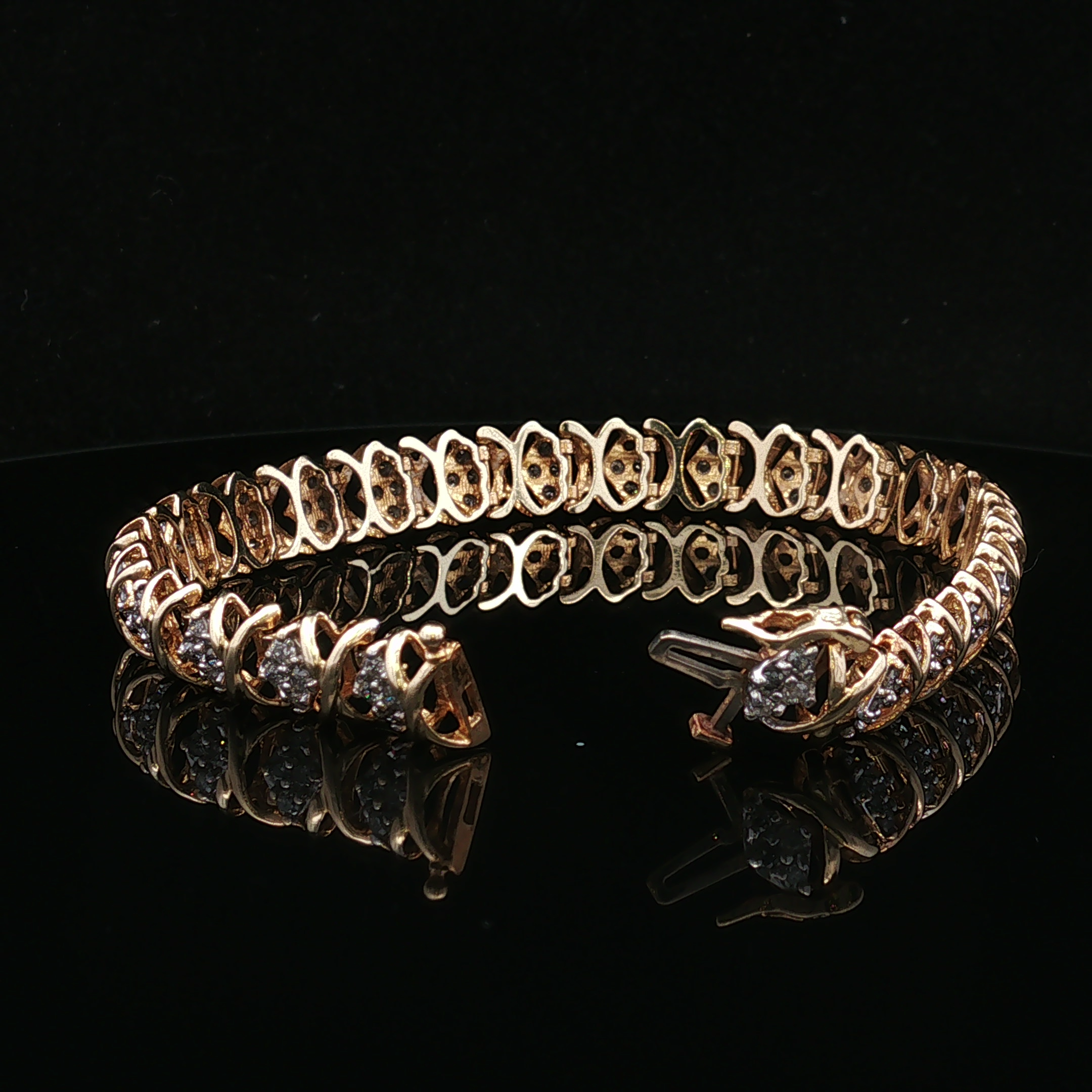 Gemmarose 10K Two-Tone 1.50 CTW Diamond Bracelet