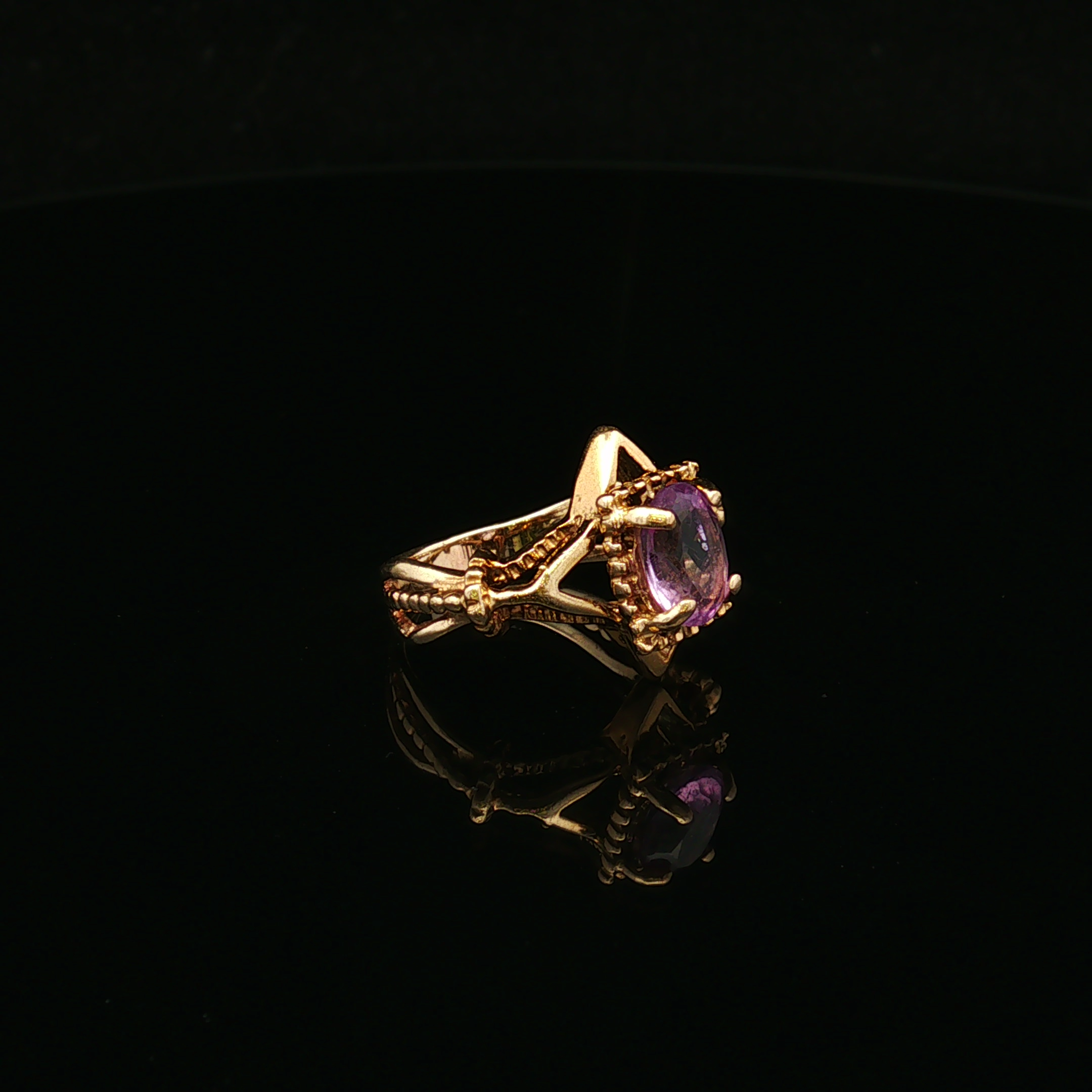 Ruthelle Yellow Gold Amethyst Ring