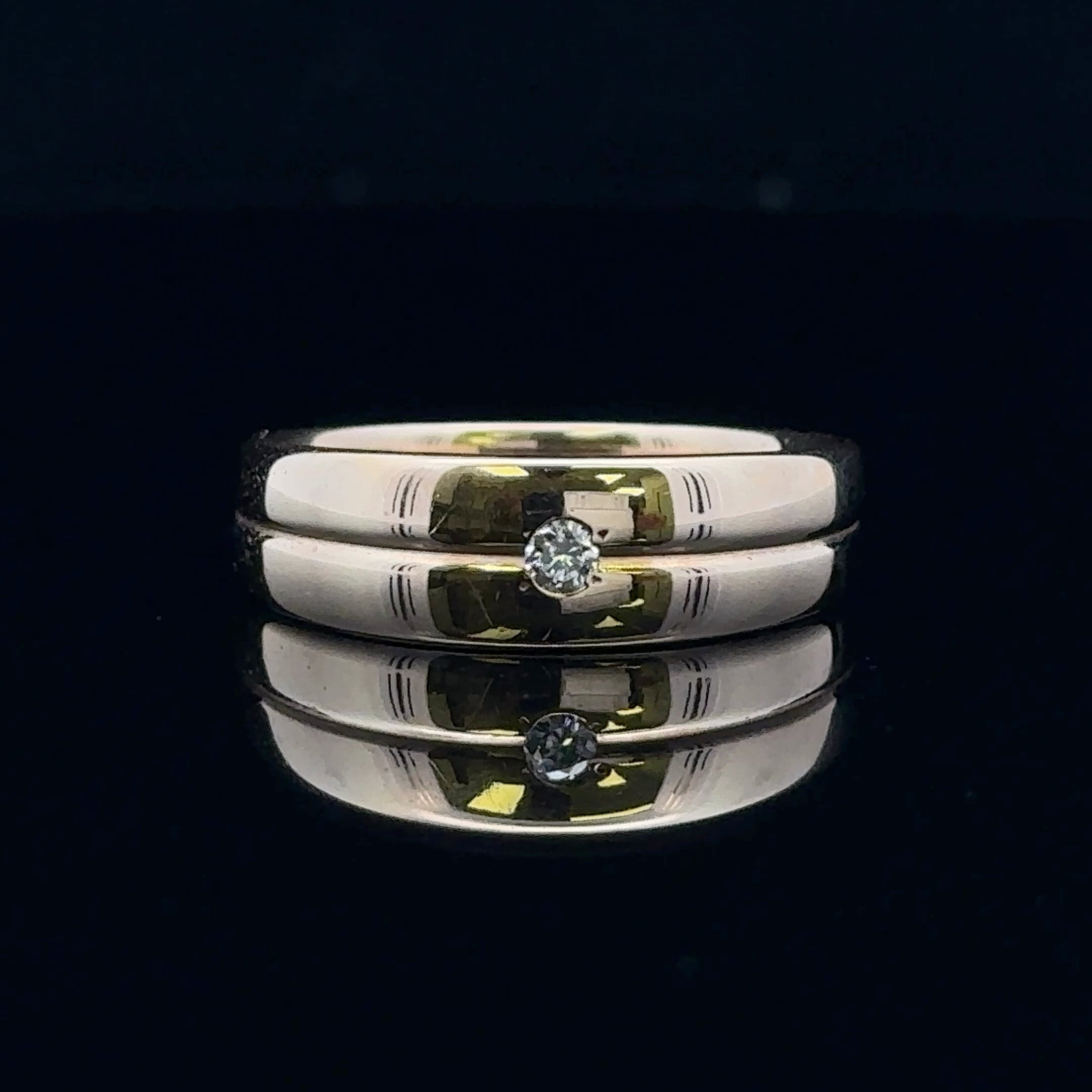 Liam Diamond Wedding Band in 14K Yellow Gold