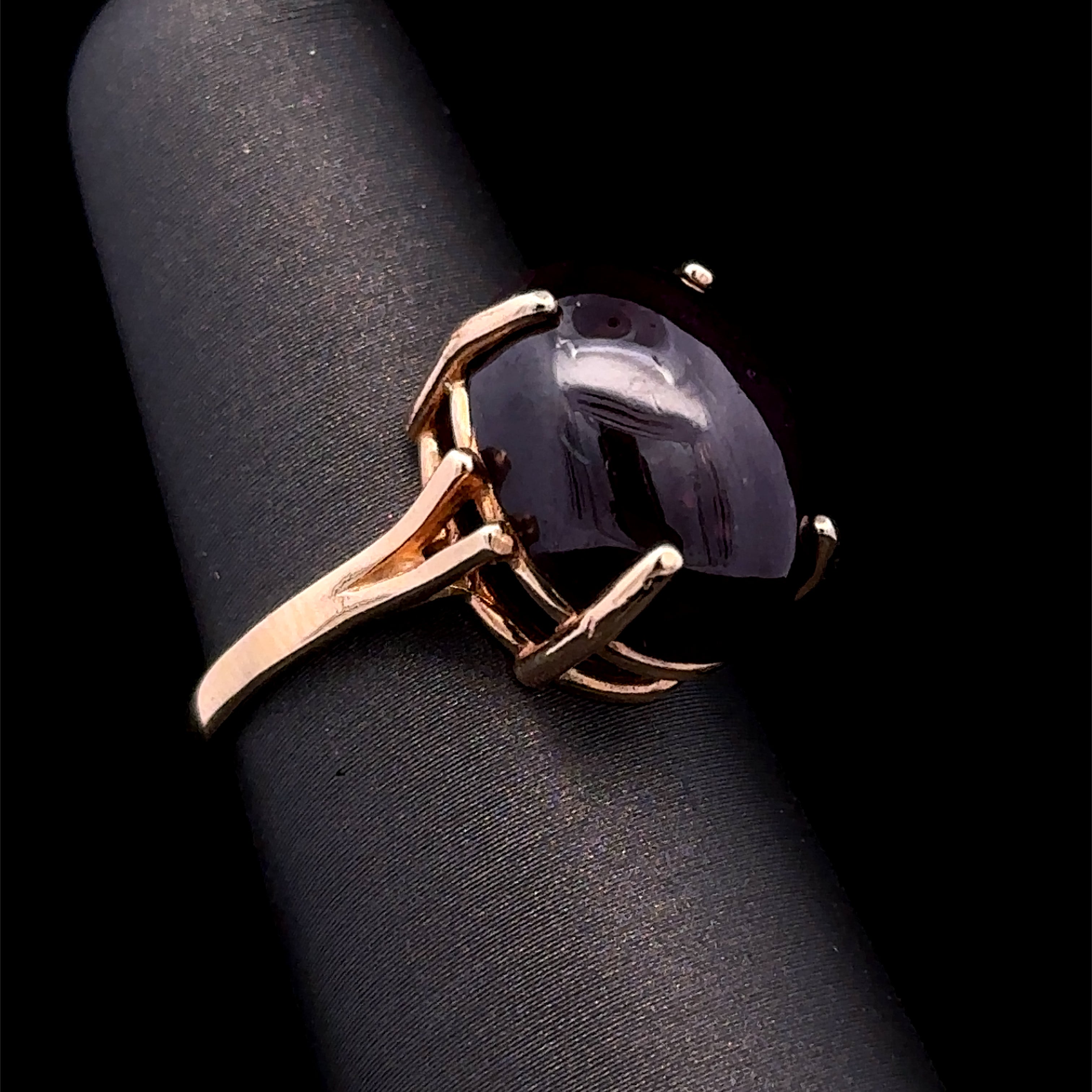 Isadora 14K Yellow Gold Cabochon Ruby Ring