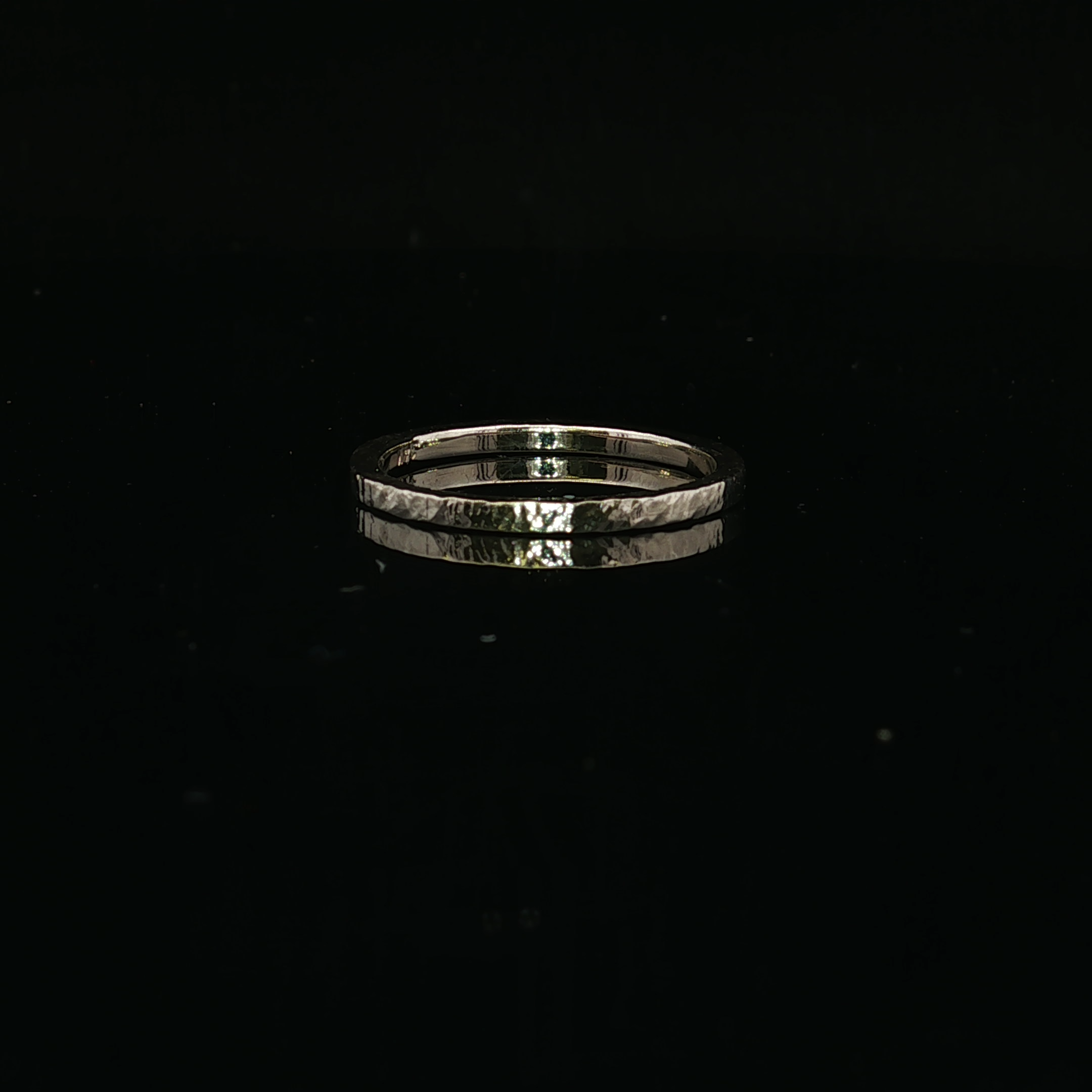 Lindy 14KW 1.5mm Square Hammered Band by Kathryn Pearce