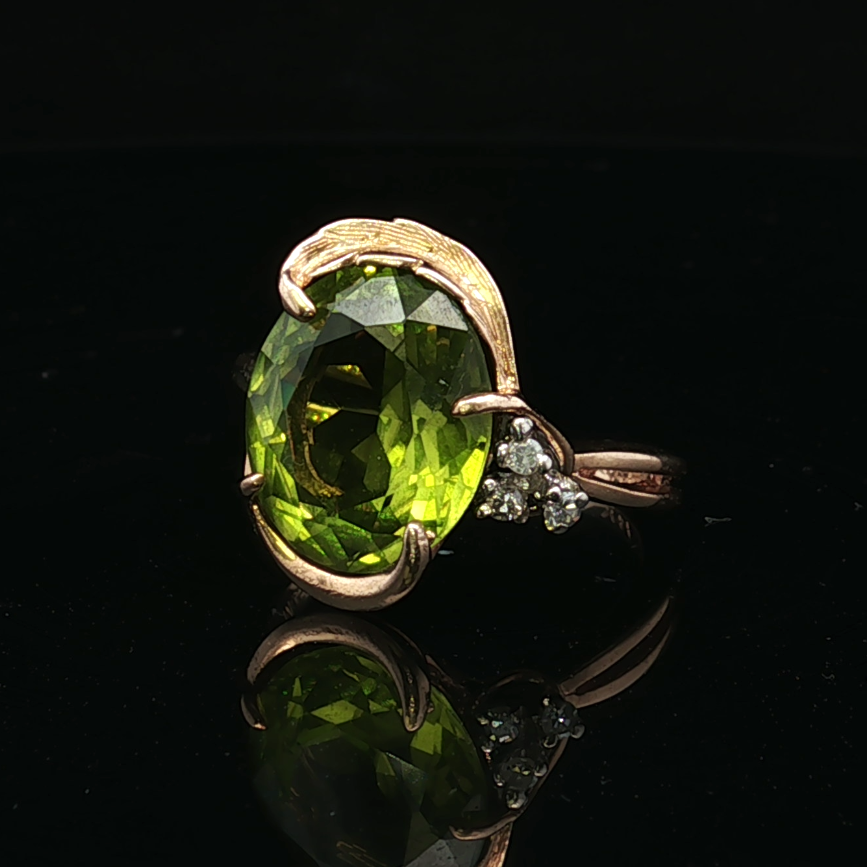 Genevieve 14K Yellow Gold Peridot Ring