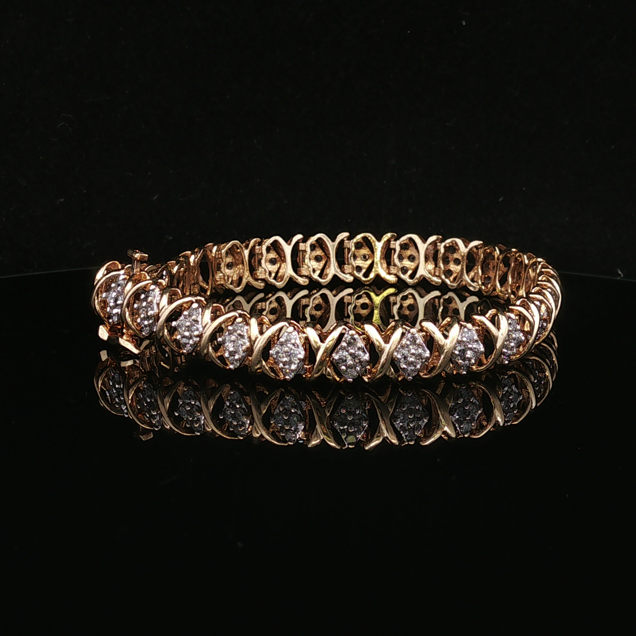 Gemmarose 10K Two-Tone 1.50 CTW Diamond Bracelet