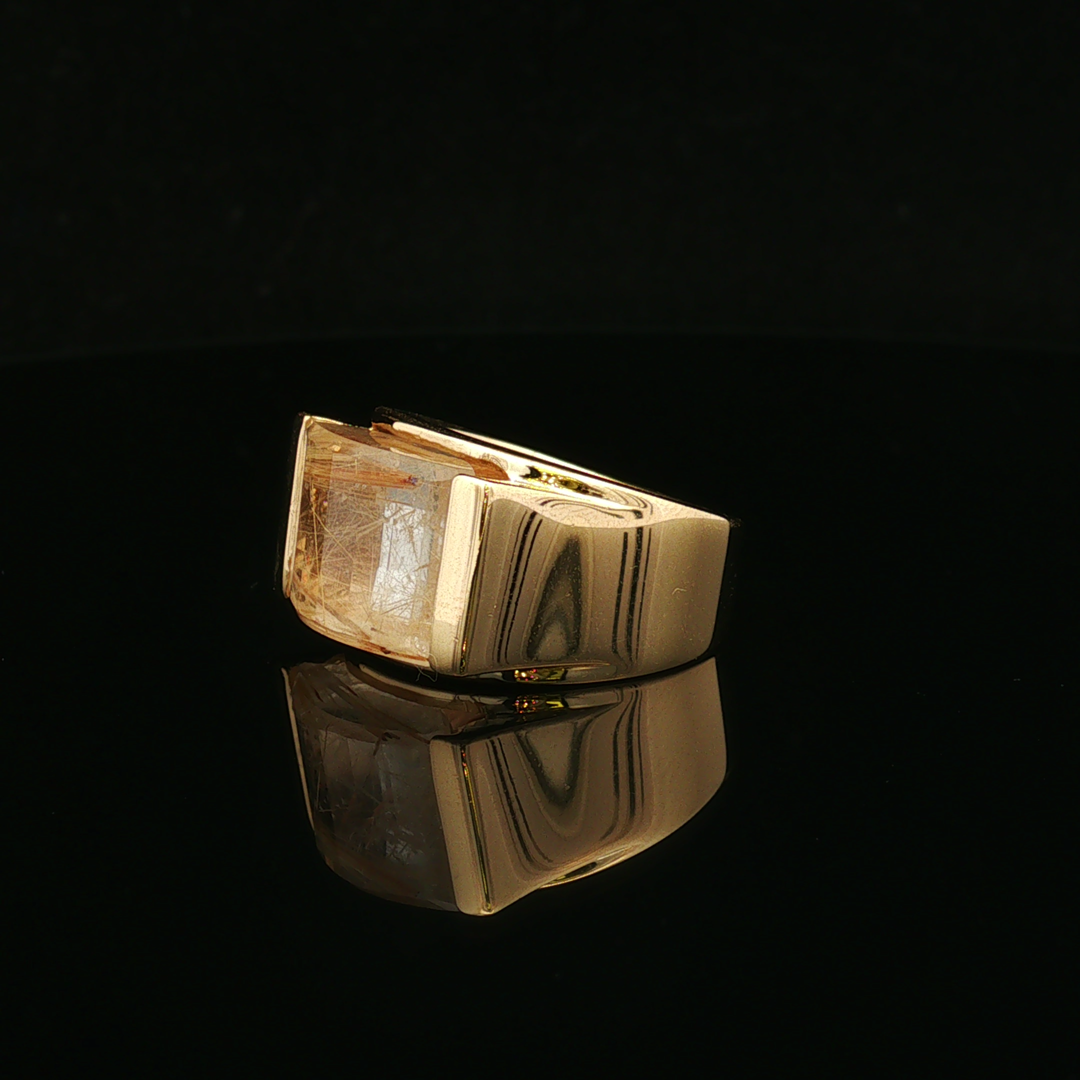 Esmea 18KY Rutilated Quartz Ring