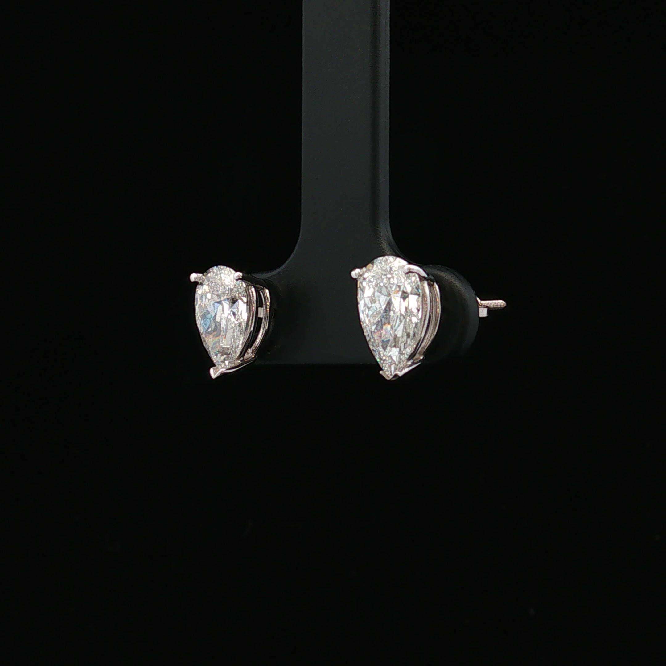 Novalyn 14K White Gold Pear Diamond Stud Earrings