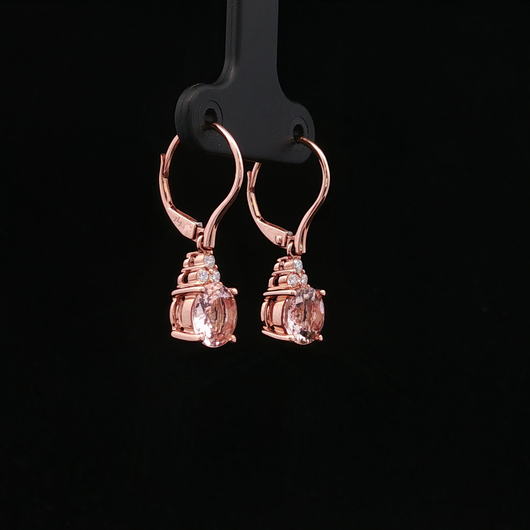 Nour 14K Rose Gold Morganite and Diamond Earrings
