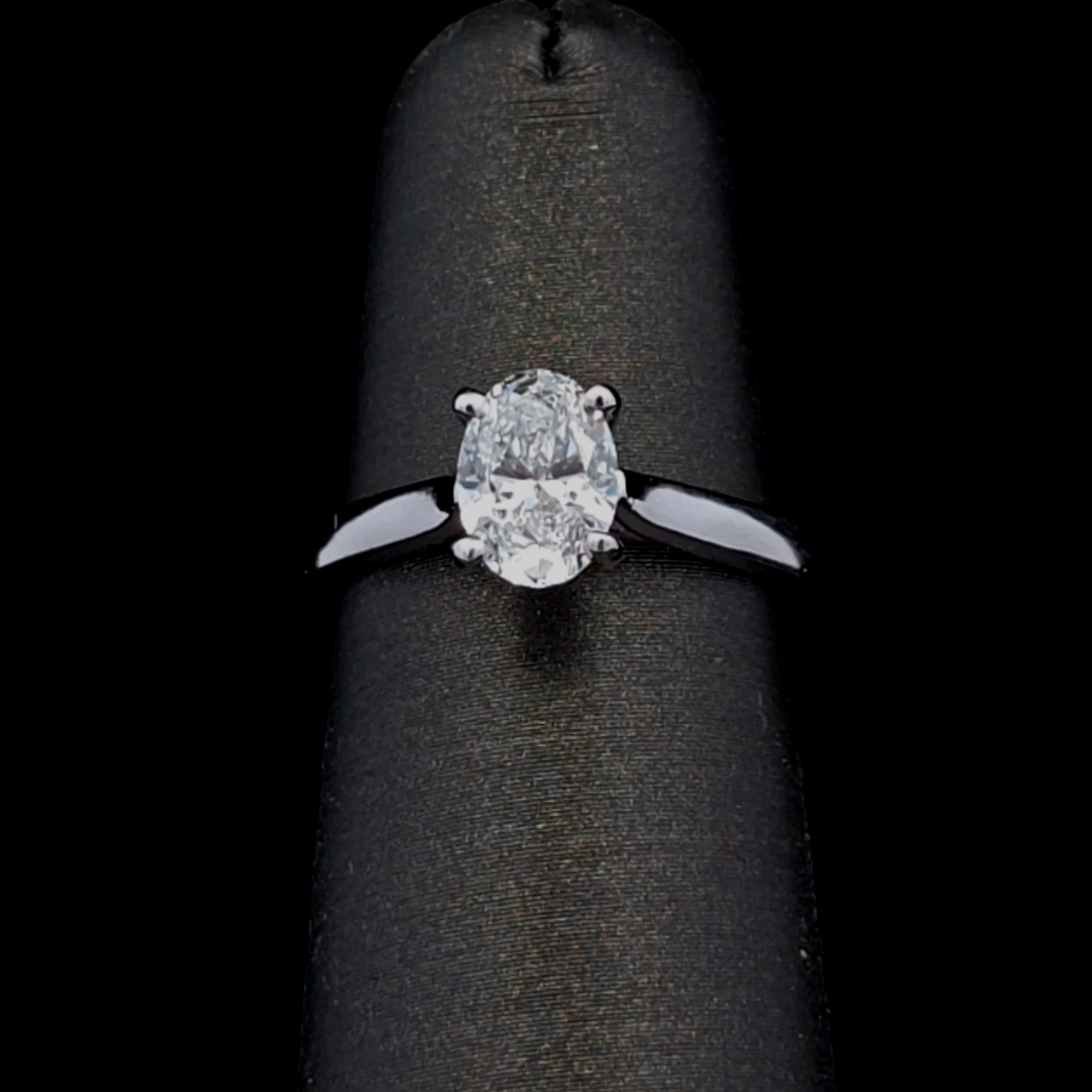 Ayla Platinum 1.00CT Oval Lab Diamond Engagement Ring