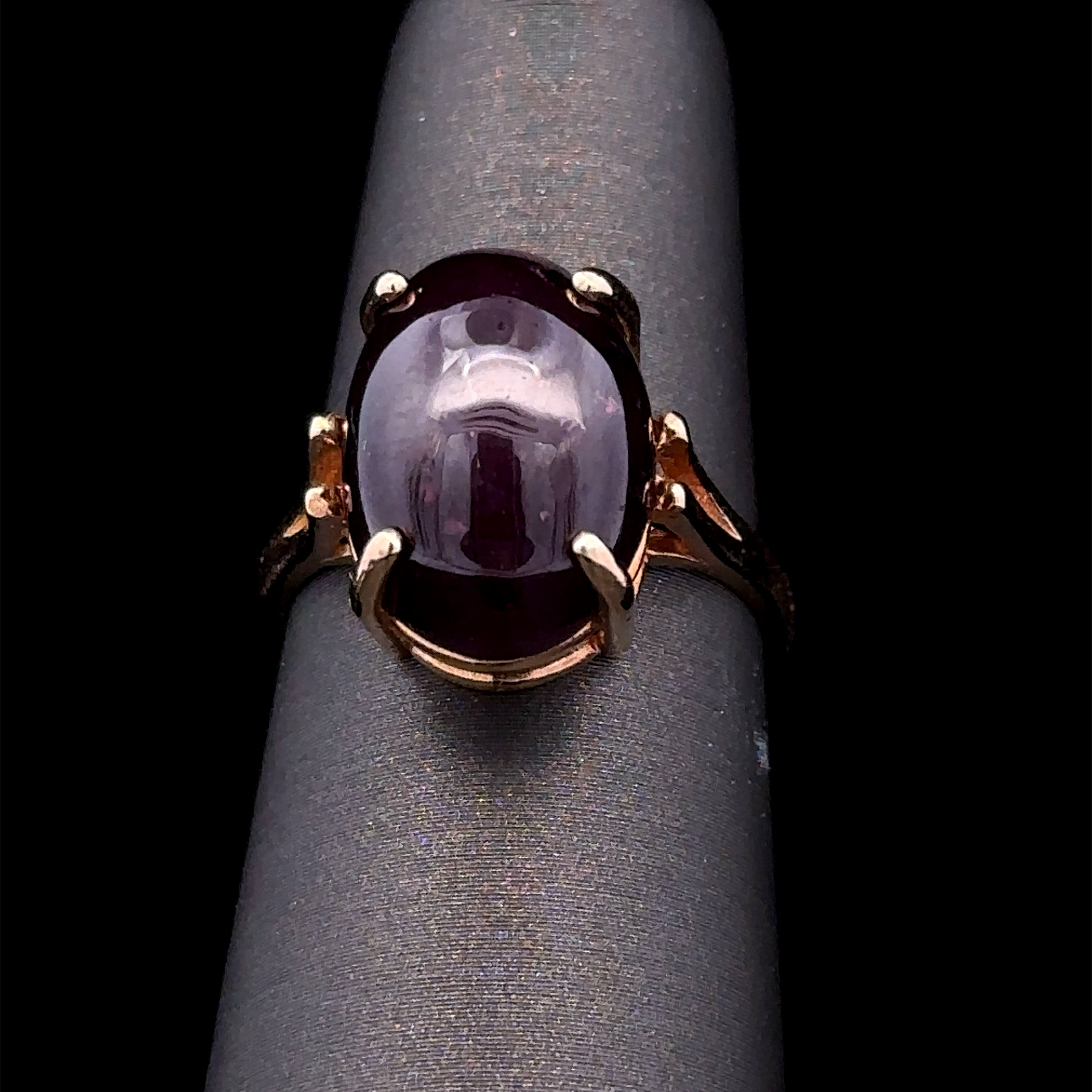 Isadora 14K Yellow Gold Cabochon Ruby Ring