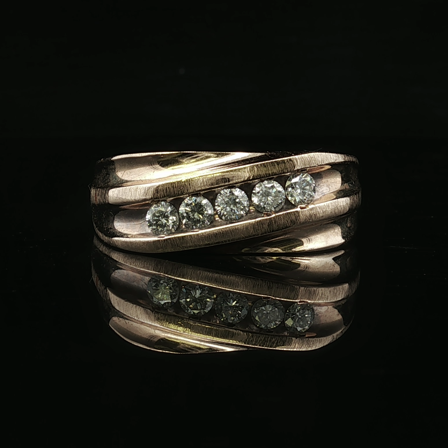 Jermaine Five Diamond Ring in 14K Yellow Gold