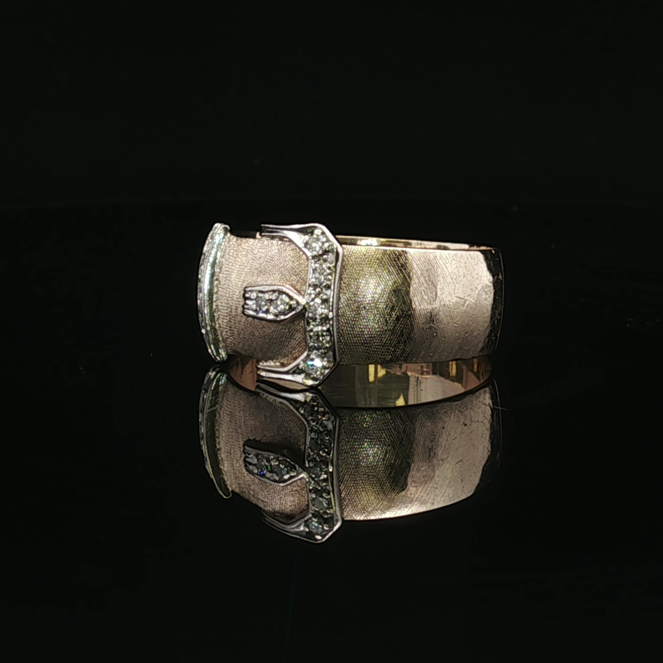 Kathleen 14K Yellow Gold Diamond Belt Ring