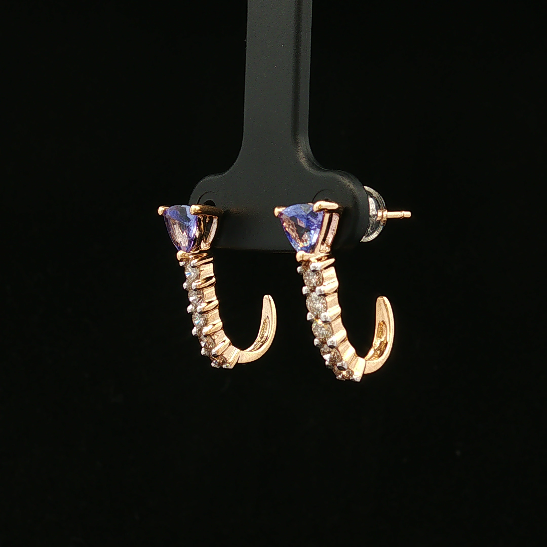 Zararose Tanzanite & Diamond Earrings