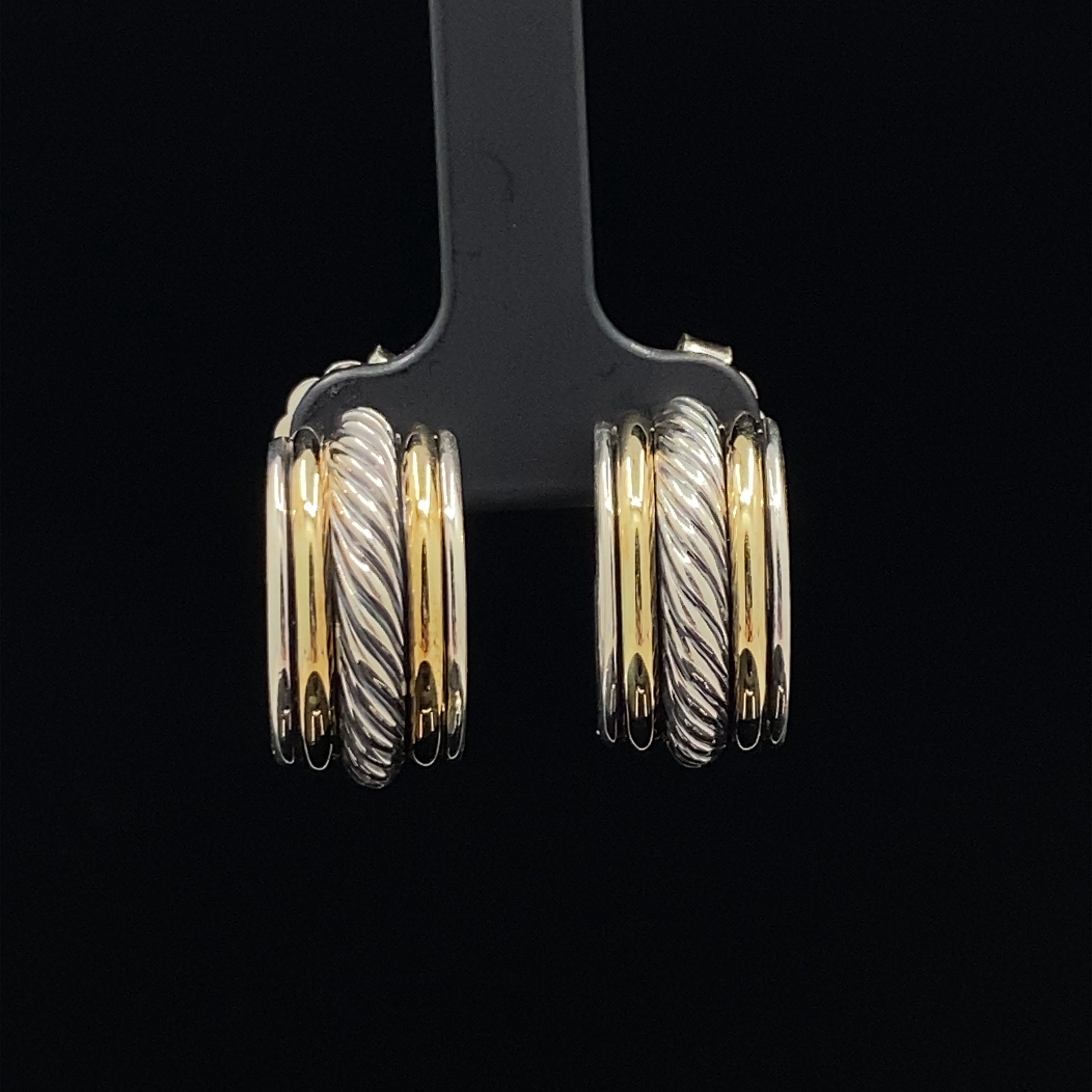 Maisie David Yurman Two-Tone Huggie Earrings
