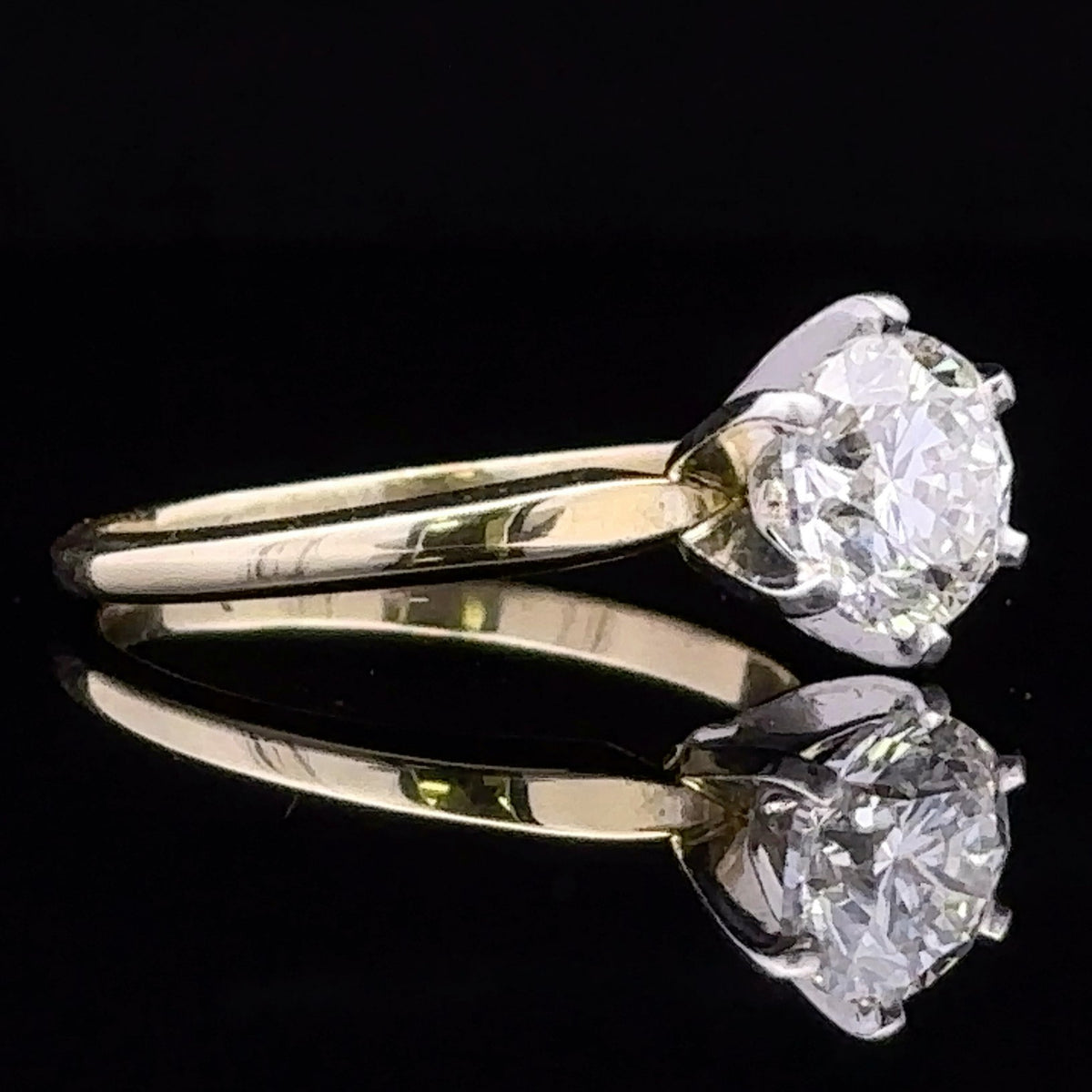 Celia 14k Yellow Gold 1.51ct Diamond Solitaire Ring