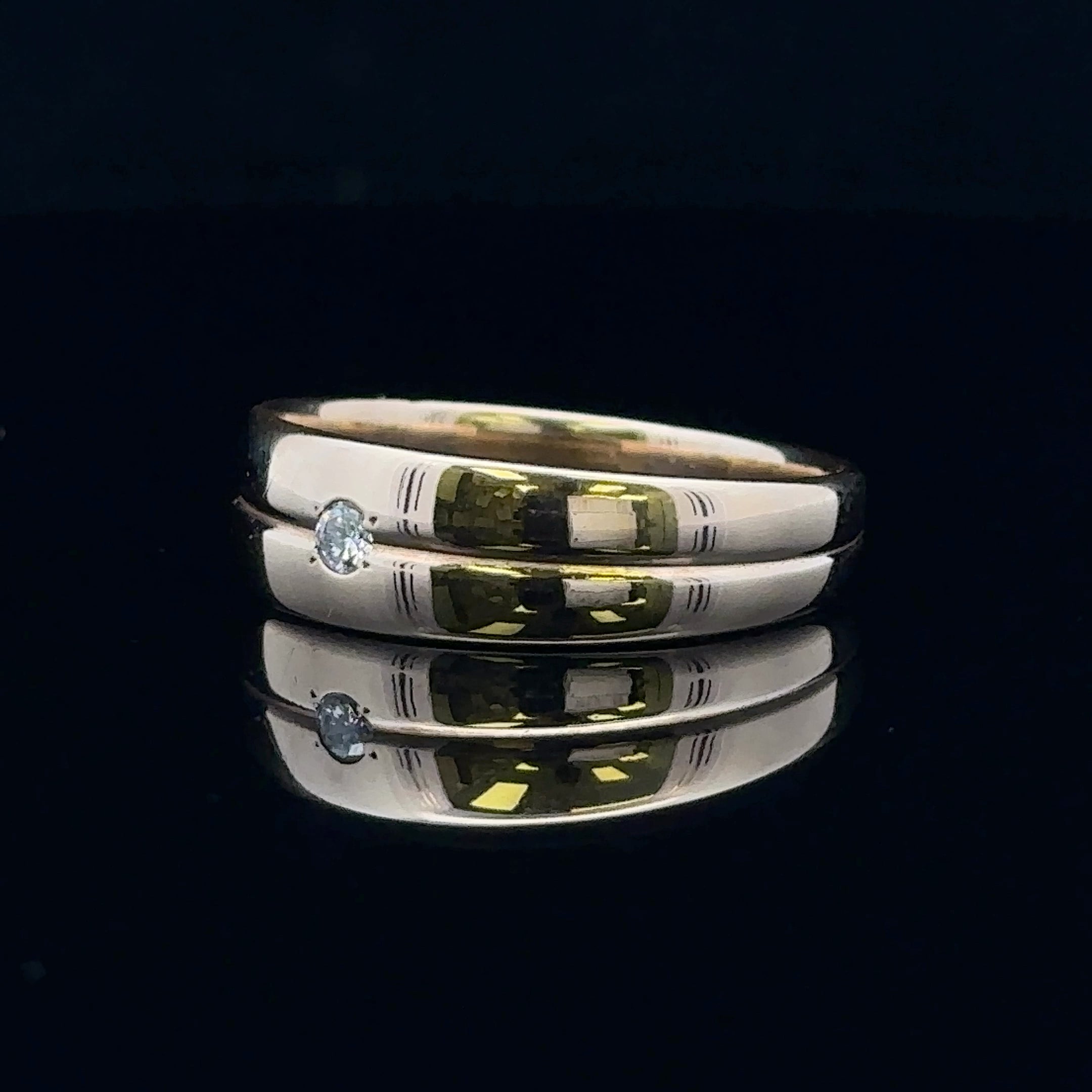 Liam Diamond Wedding Band in 14K Yellow Gold